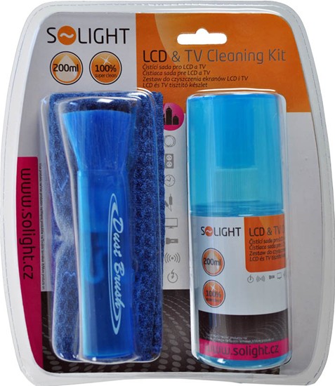 Solight čistící sada 200 ml, štěteček, hadřík 1A01