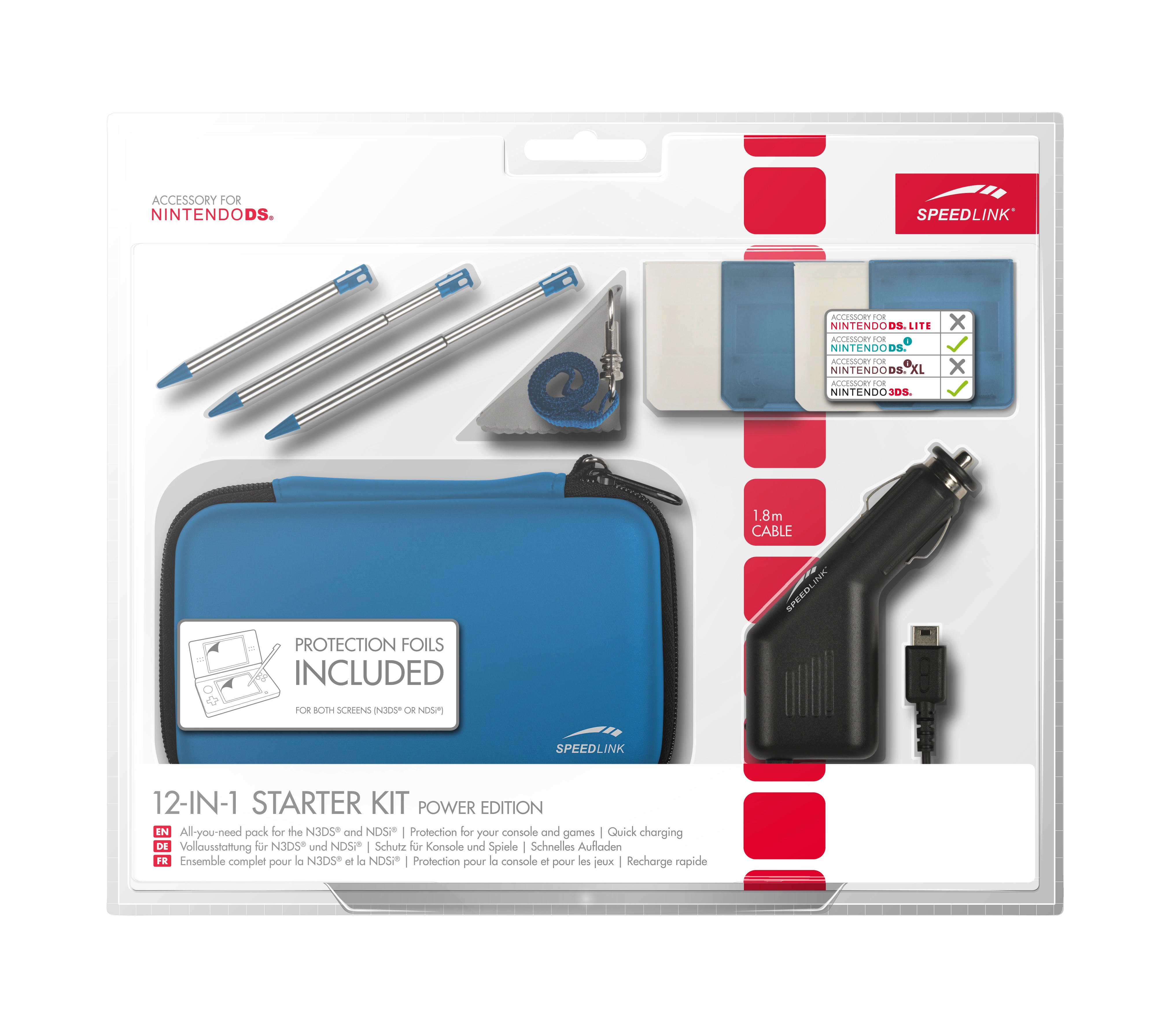 Speed Link 12-IN-1 Starter Kit SL-5353-Blue - sada příslušenství pro Nintendo 3DS, DSi