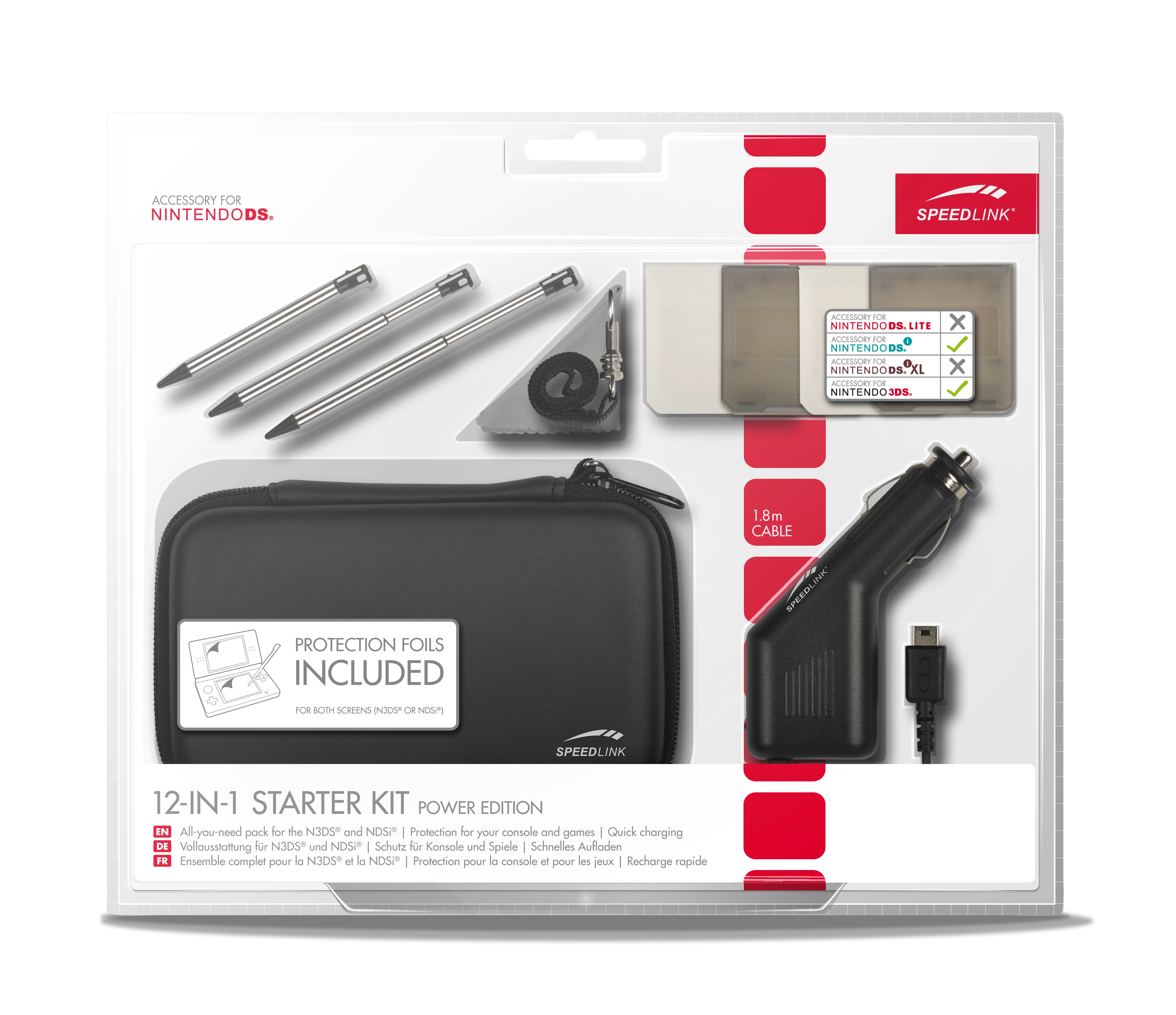 Speed Link 12-IN-1 Starter Kit SL-5353-Black - sada př&iacute;slušenstv&iacute; pro Nintendo 3DS, DSi