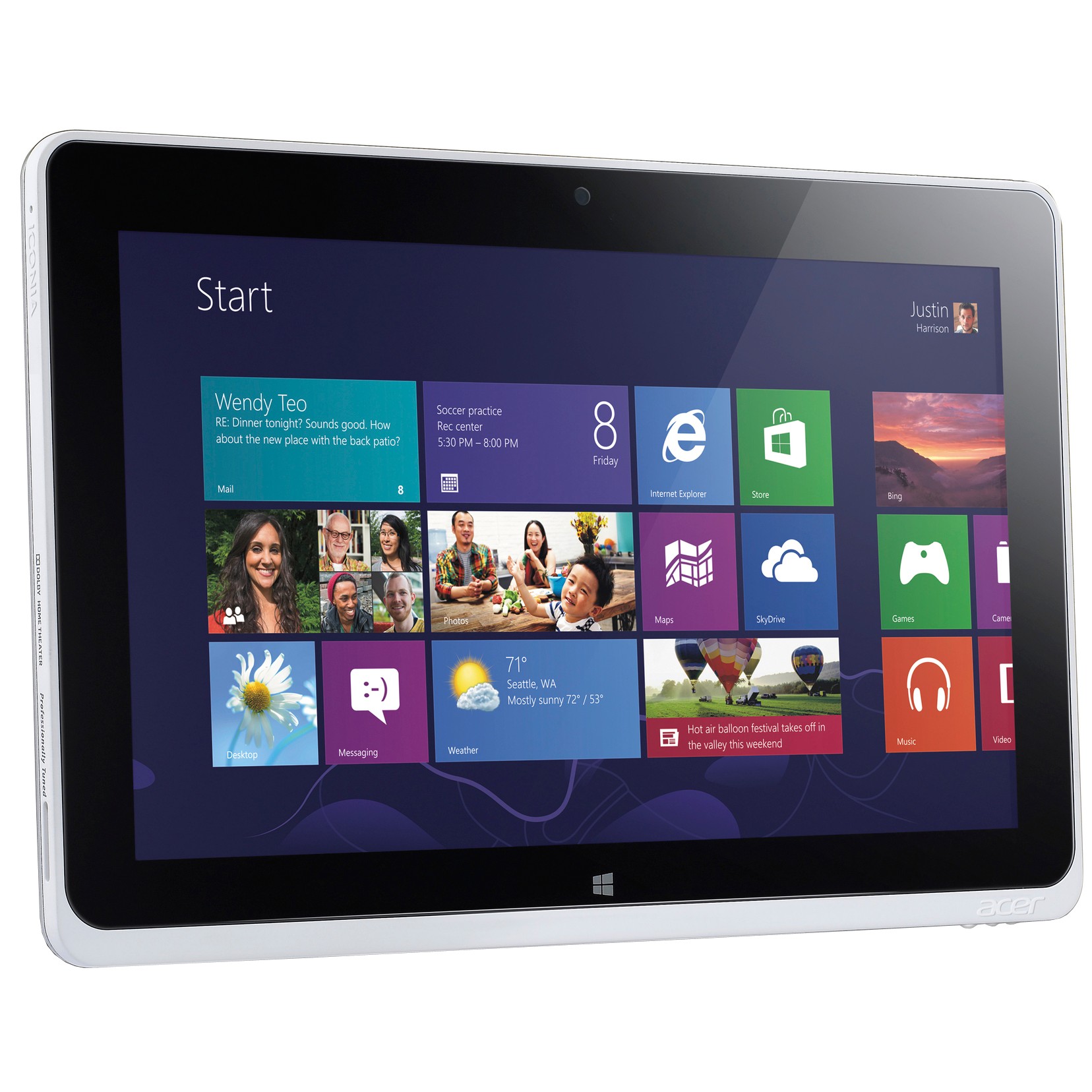 Acer Iconia 10.1" Surfplatta W510 Wi-Fi