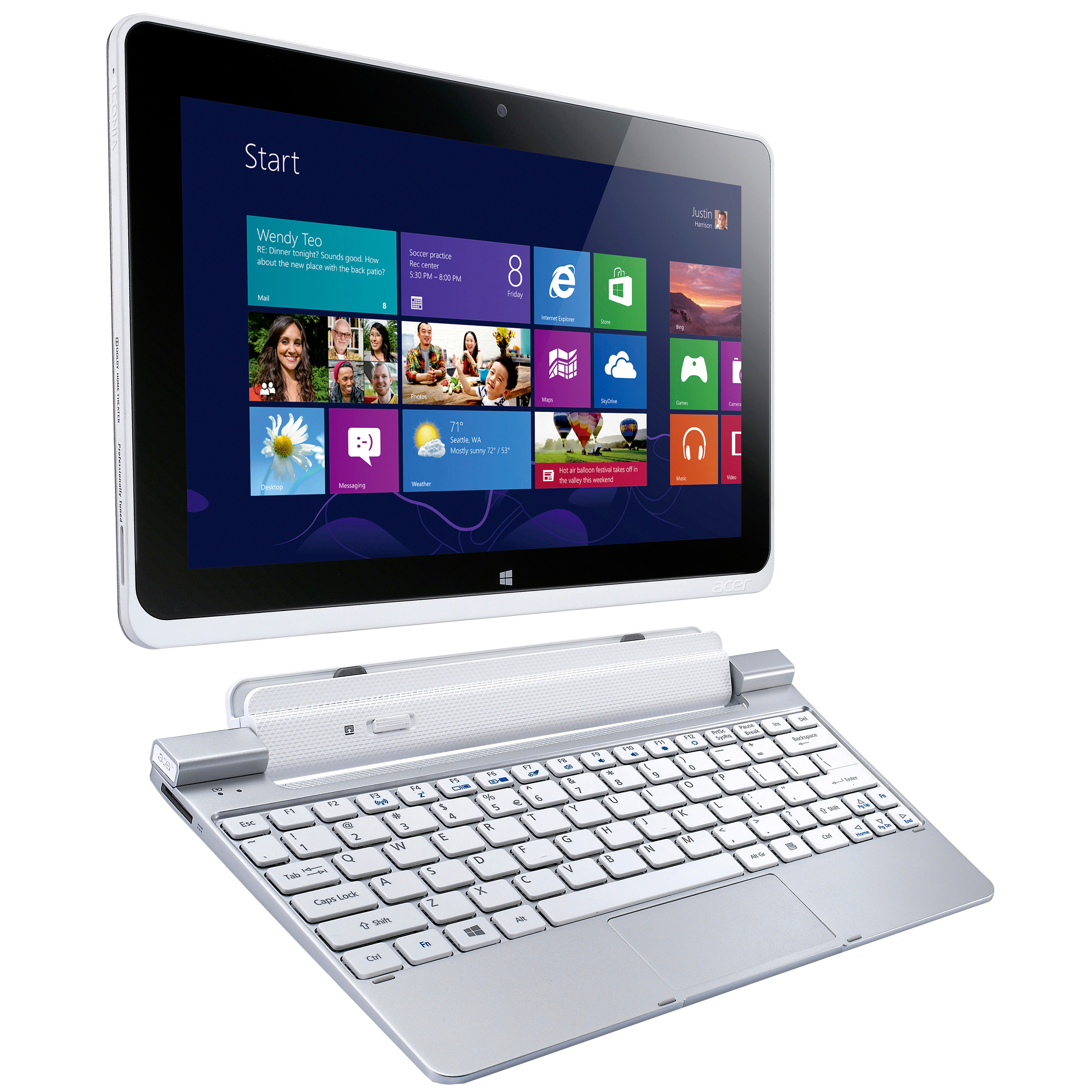 Acer Iconia 10.1" bærbar computer / tablet W510
