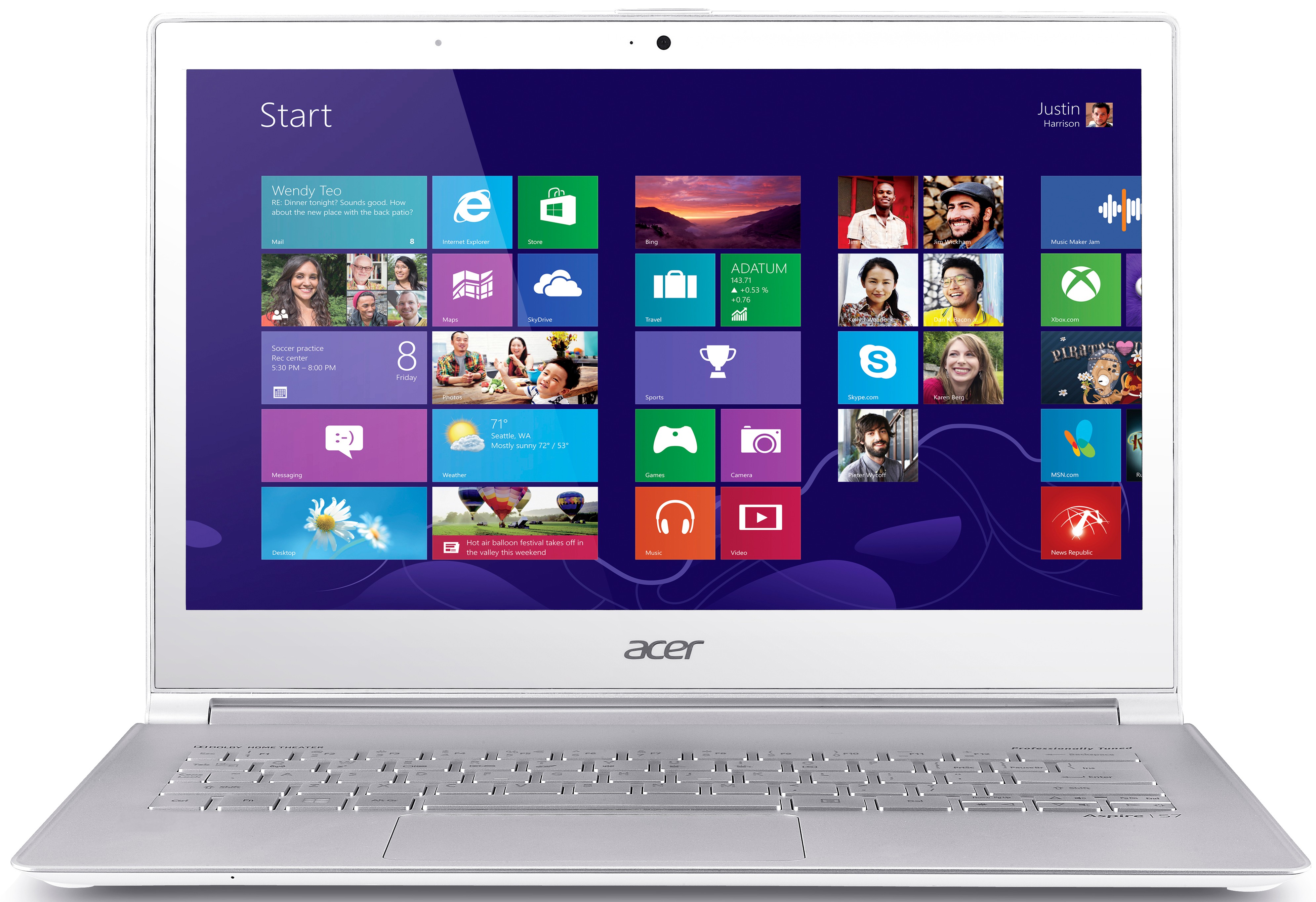 Acer Aspire S7 13,3" Ultrabook (sølv)