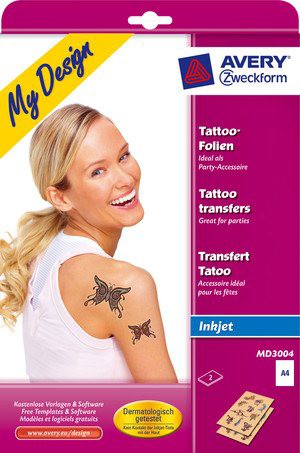 Avery MD3004 2 fólie + Clip Art CD - tetovací fólie
