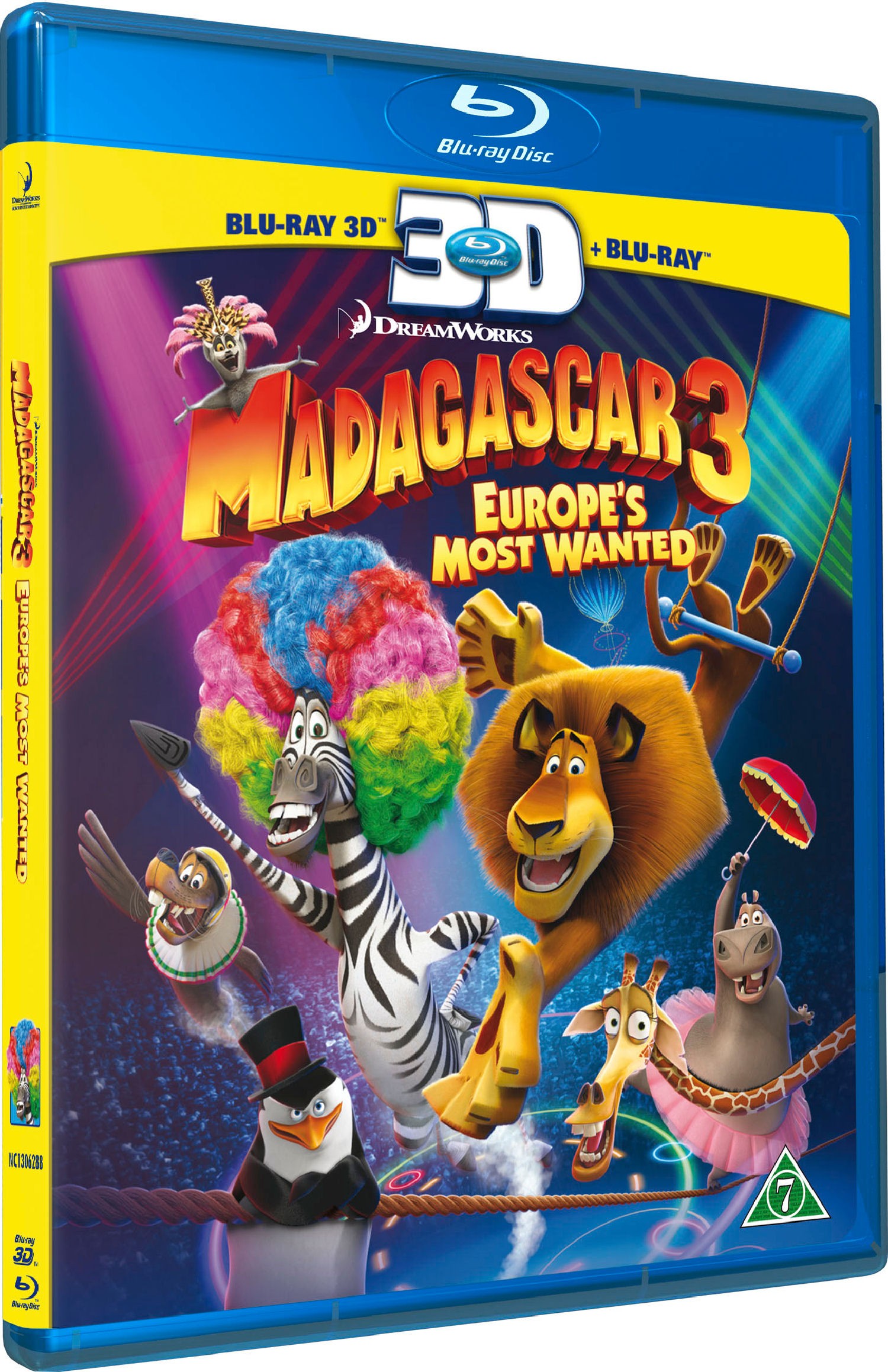 Madagascar 3 - Full rulle i Europa (3D Blu-ray)