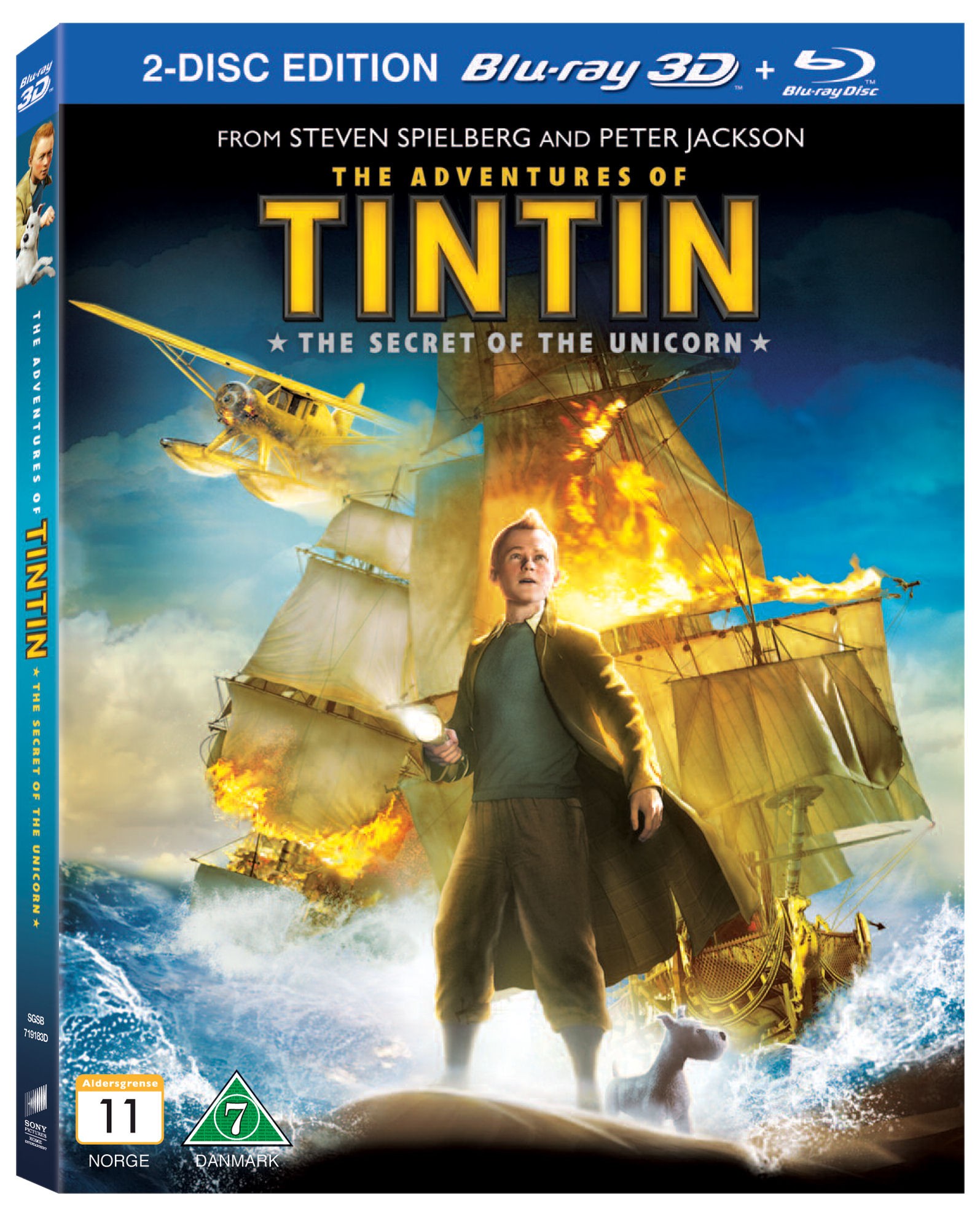 Tintin: Enhjørningens hemmelighet (3D Blu-ray)
