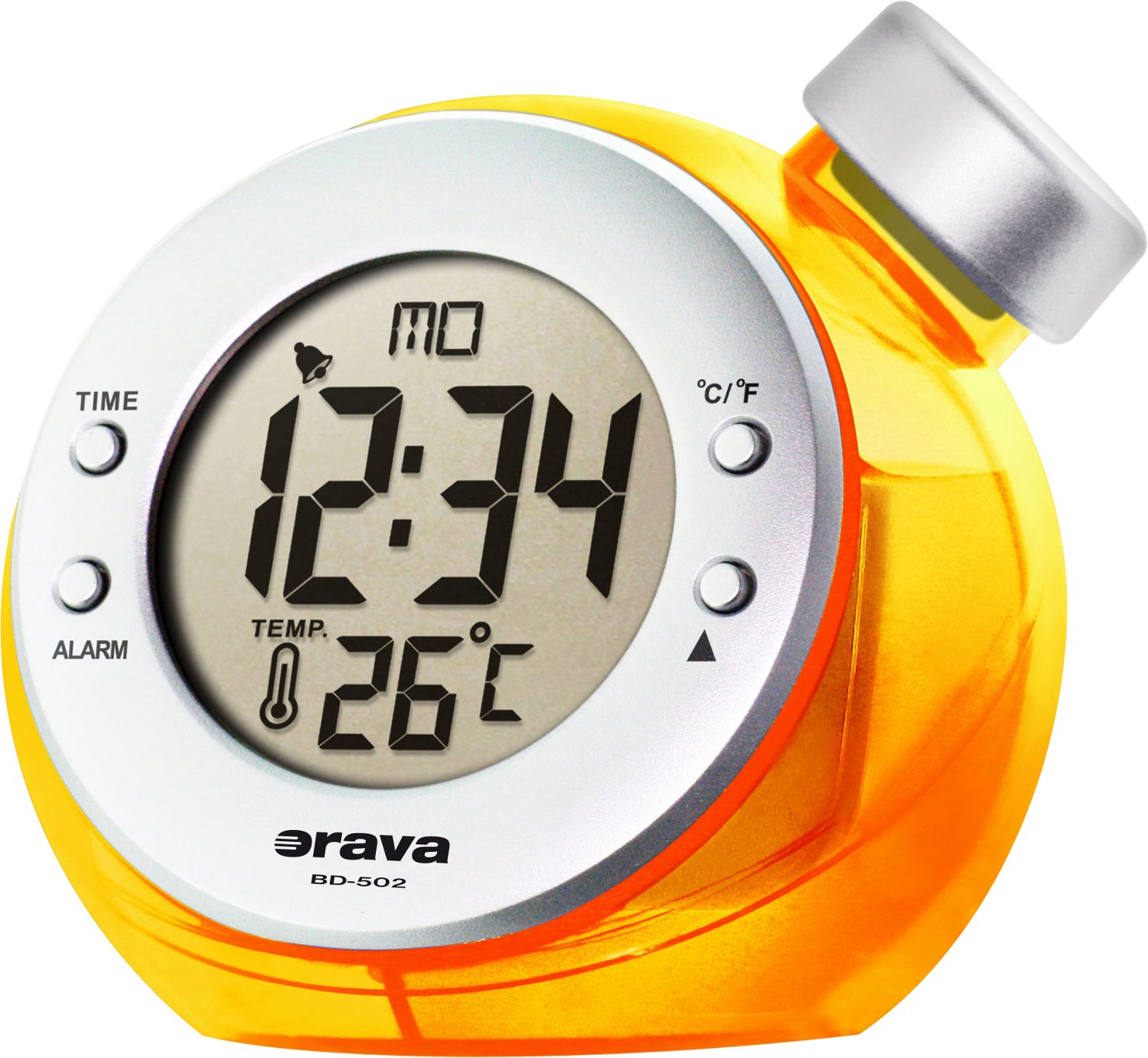 Orava BD-502 orange - budík na vodu