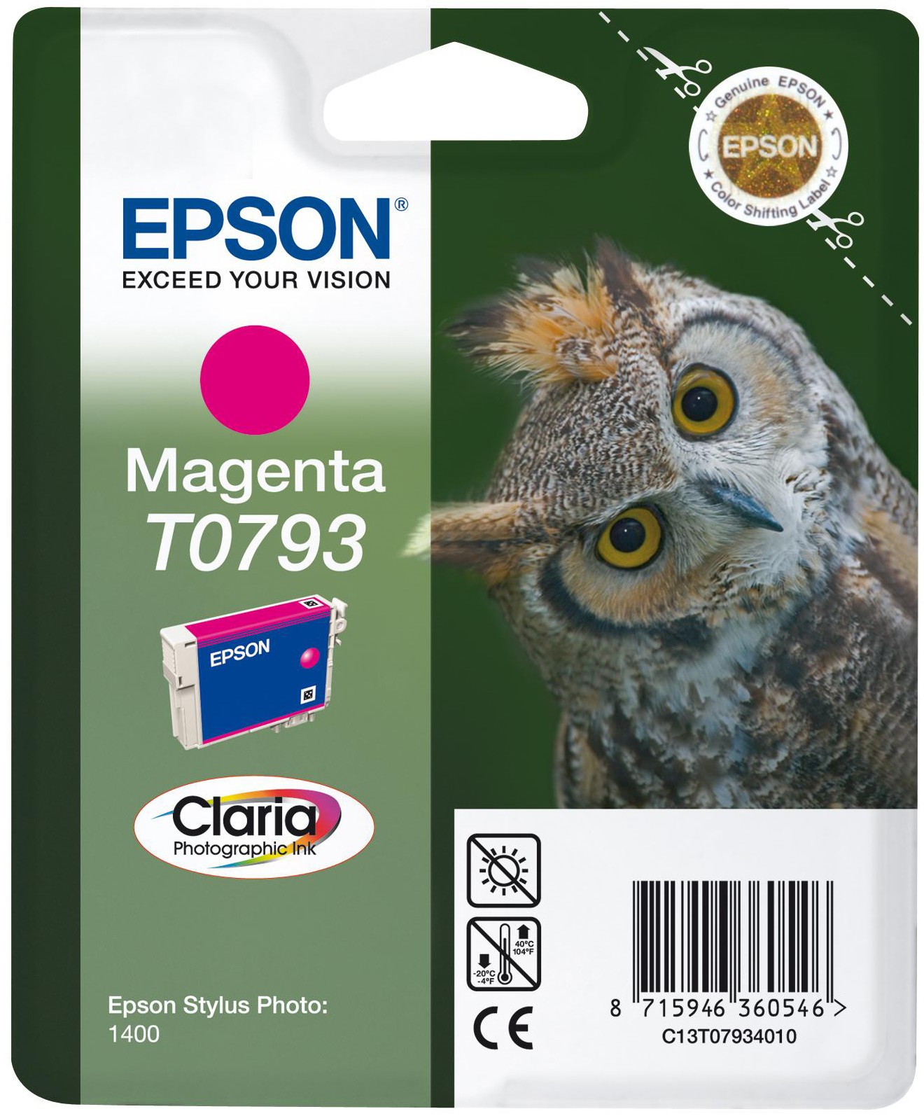 Epson Claria blekkpatron T0793 (magenta)