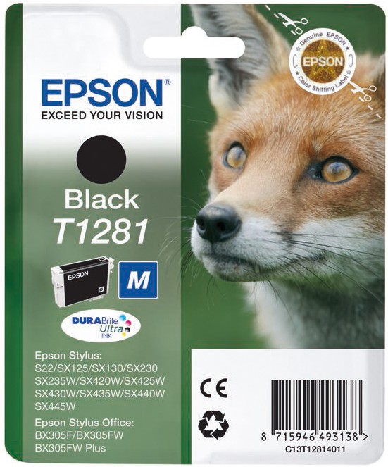 Epson DuraBrite Ultra Ink -musteT1281 (musta)