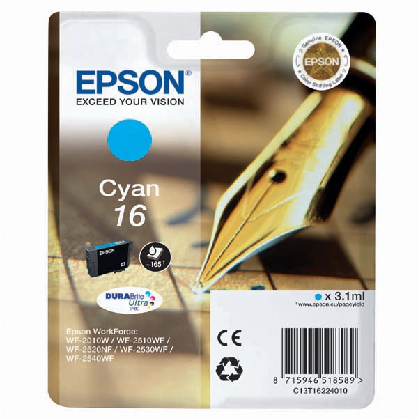 Epson C13T16224020 azurová - cartridge