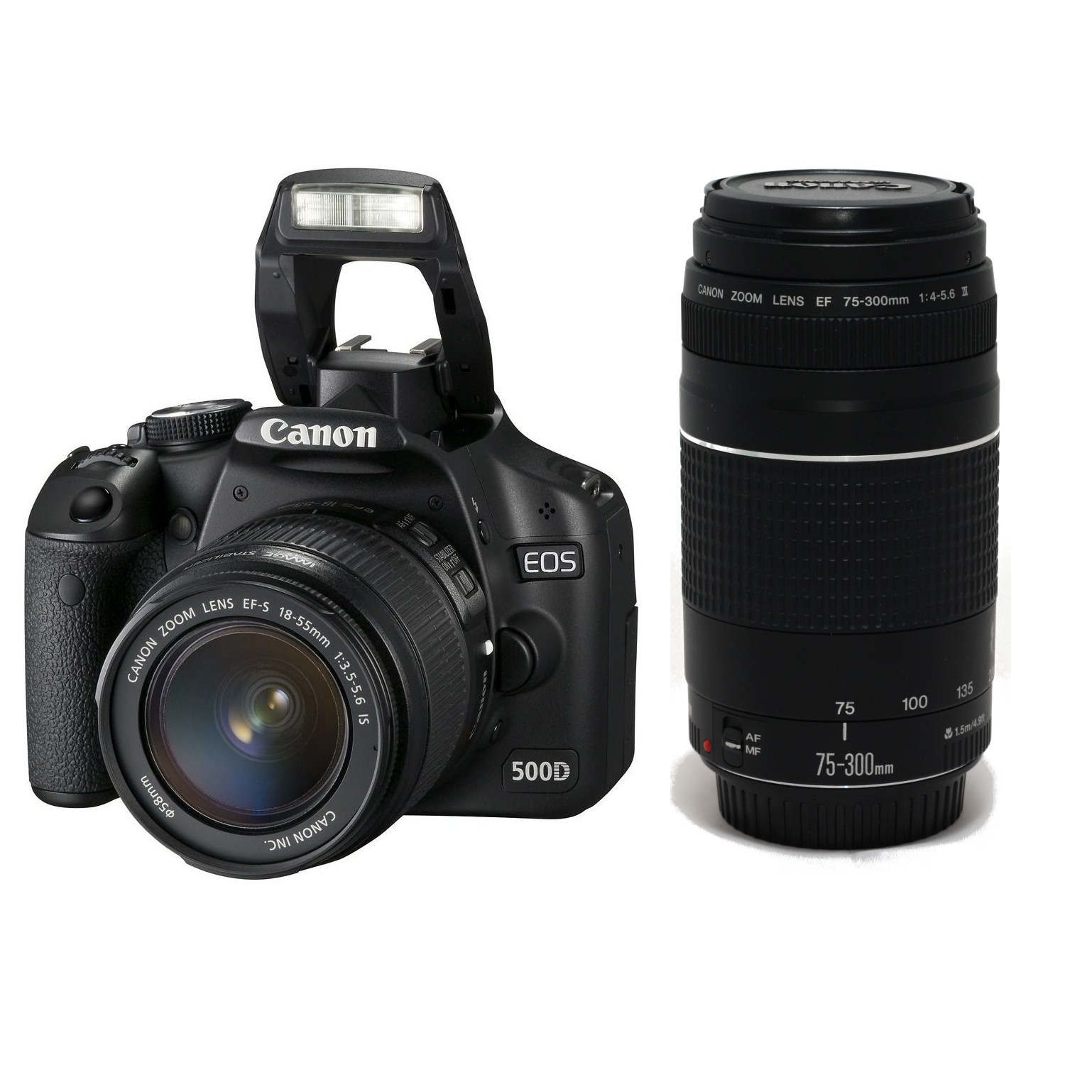 Canon EOS 500D 18-55 DC + 75-300 DC - zrkadlovka