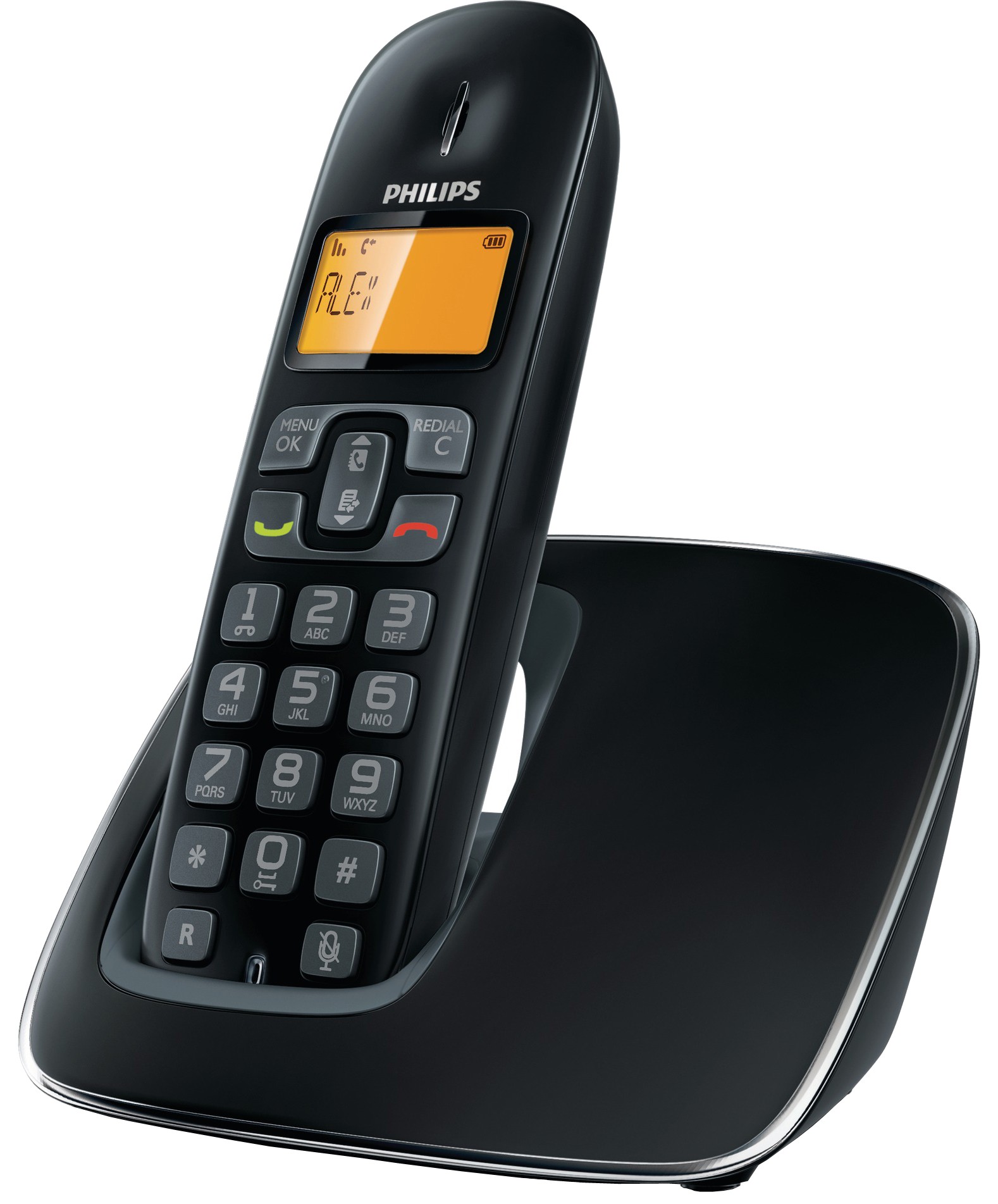 Philips CD190 trådløs DECT-telefon (sort)