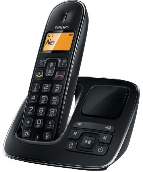 Philips CD196 TAM trådløs DECT-telefon (sort)