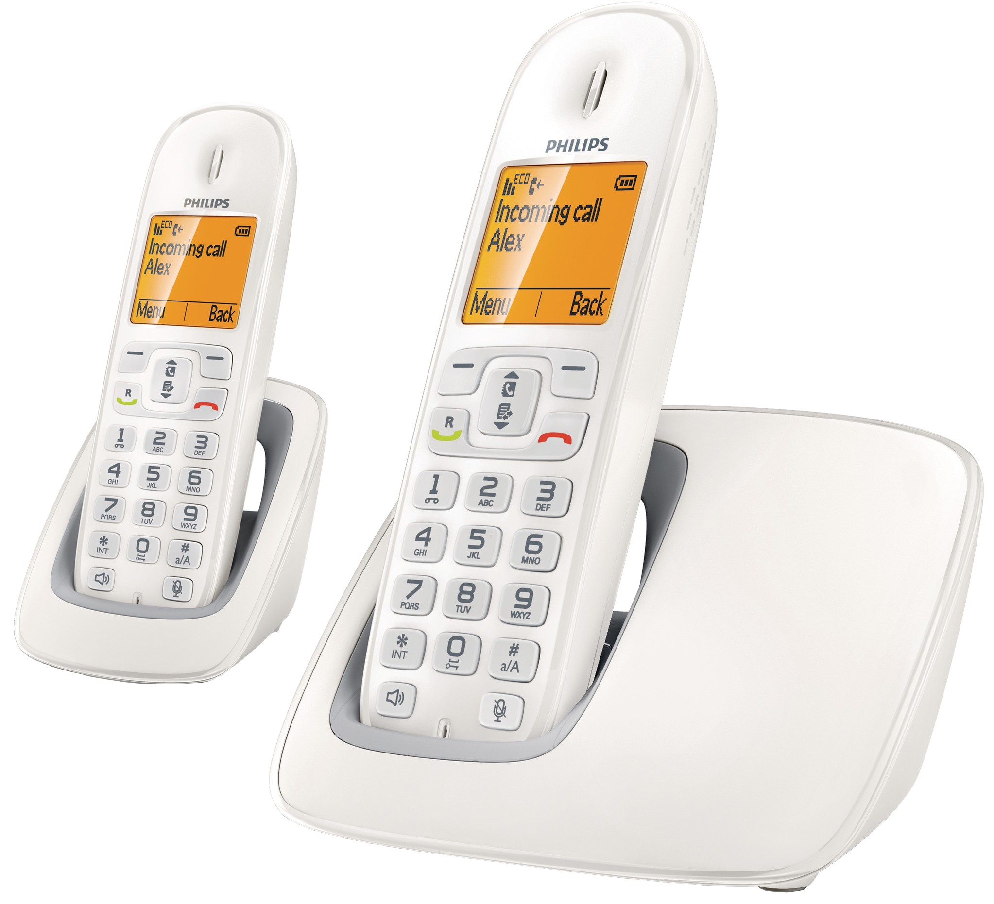 Philips CD290 DUO langaton DECT puhelin (valkoinen)