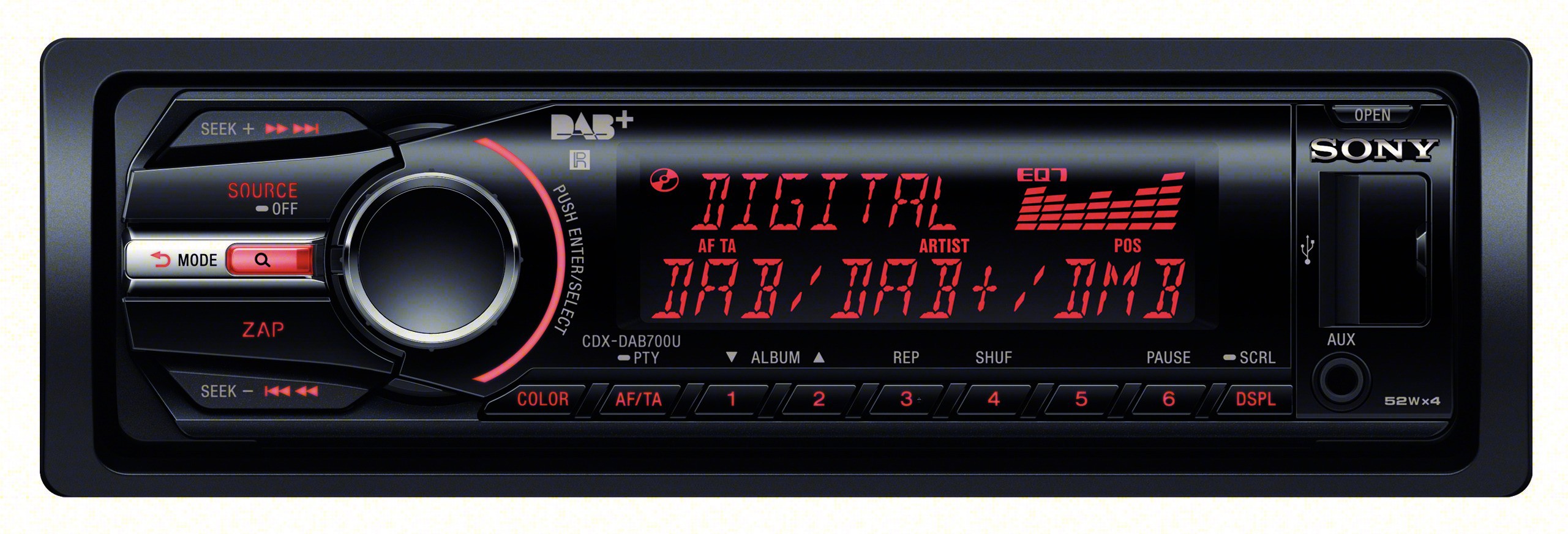 Sony bilstereo 1-DIN CD-receiver CDX-DAB700U
