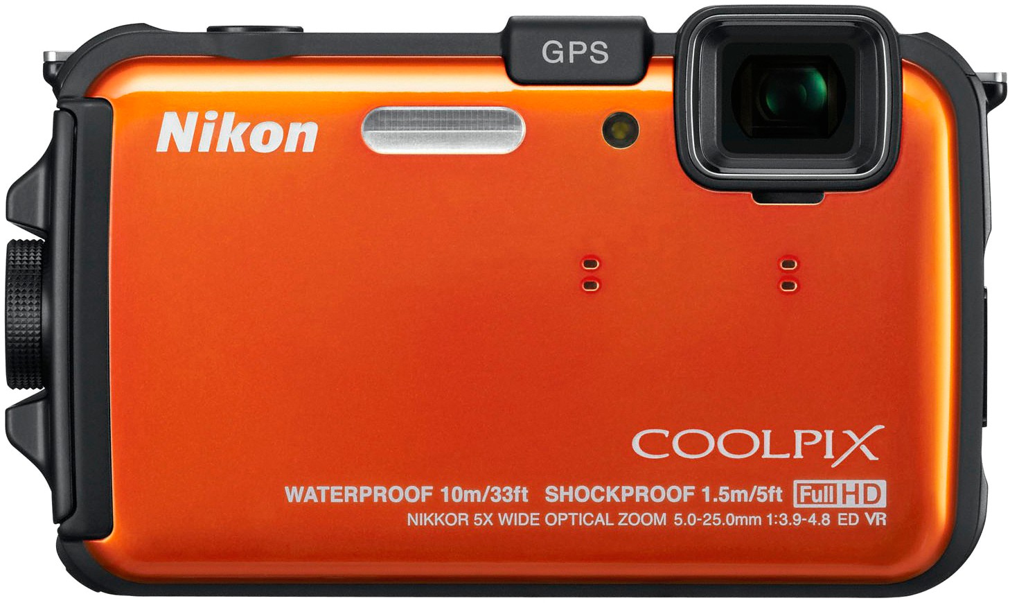 Nikon CoolPix AW100 kompaktkamera (oransje)