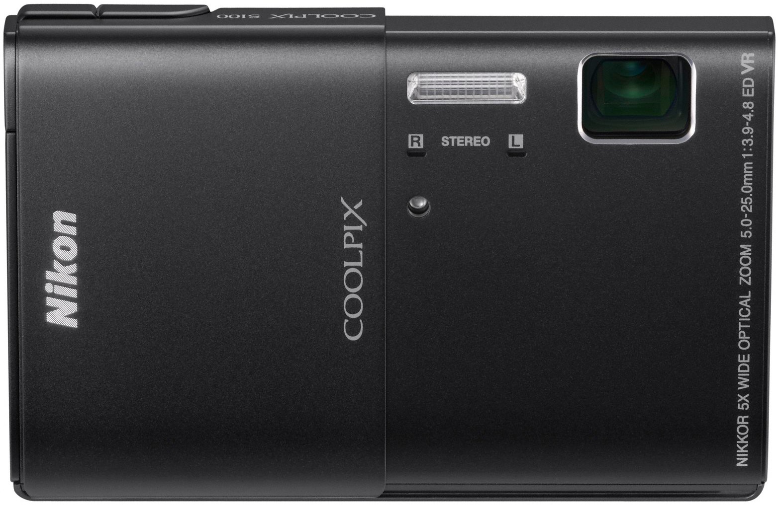 Nikon CoolPix S100 kompaktkamera (sort)