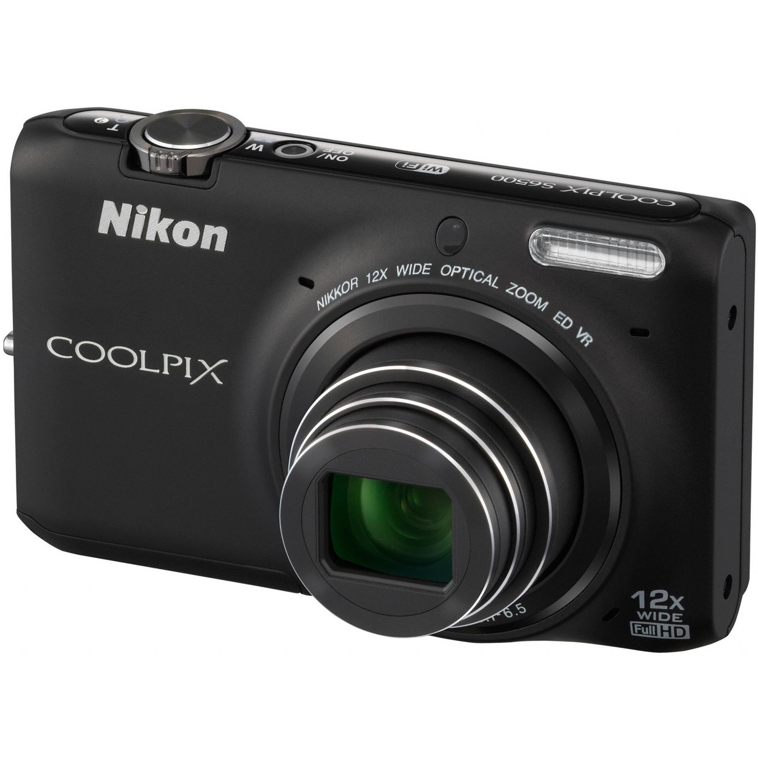 Nikon Coolpix S6500 digikamera (musta)