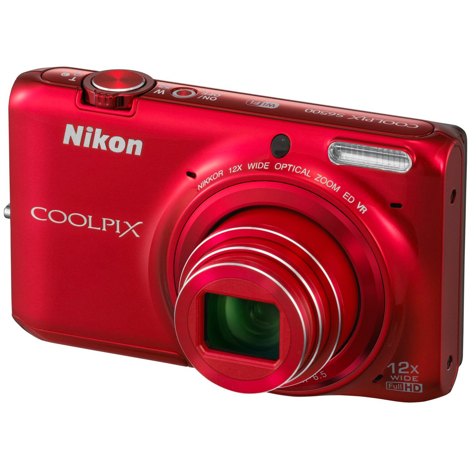 Nikon Coolpix S6500 digikamera (punainen)