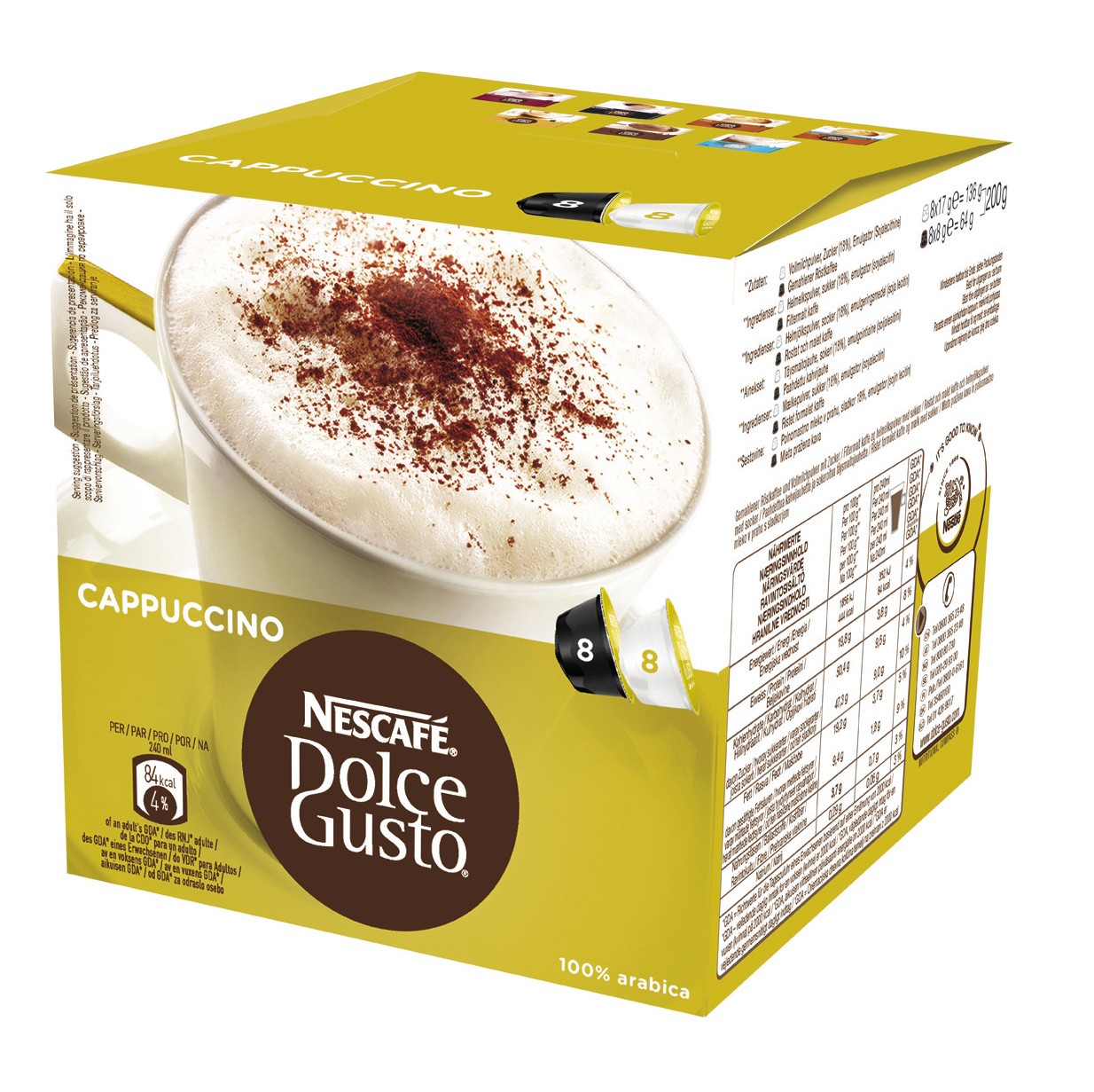 Nescafé Dolce Gusto Cappucino - nápojové kapsule