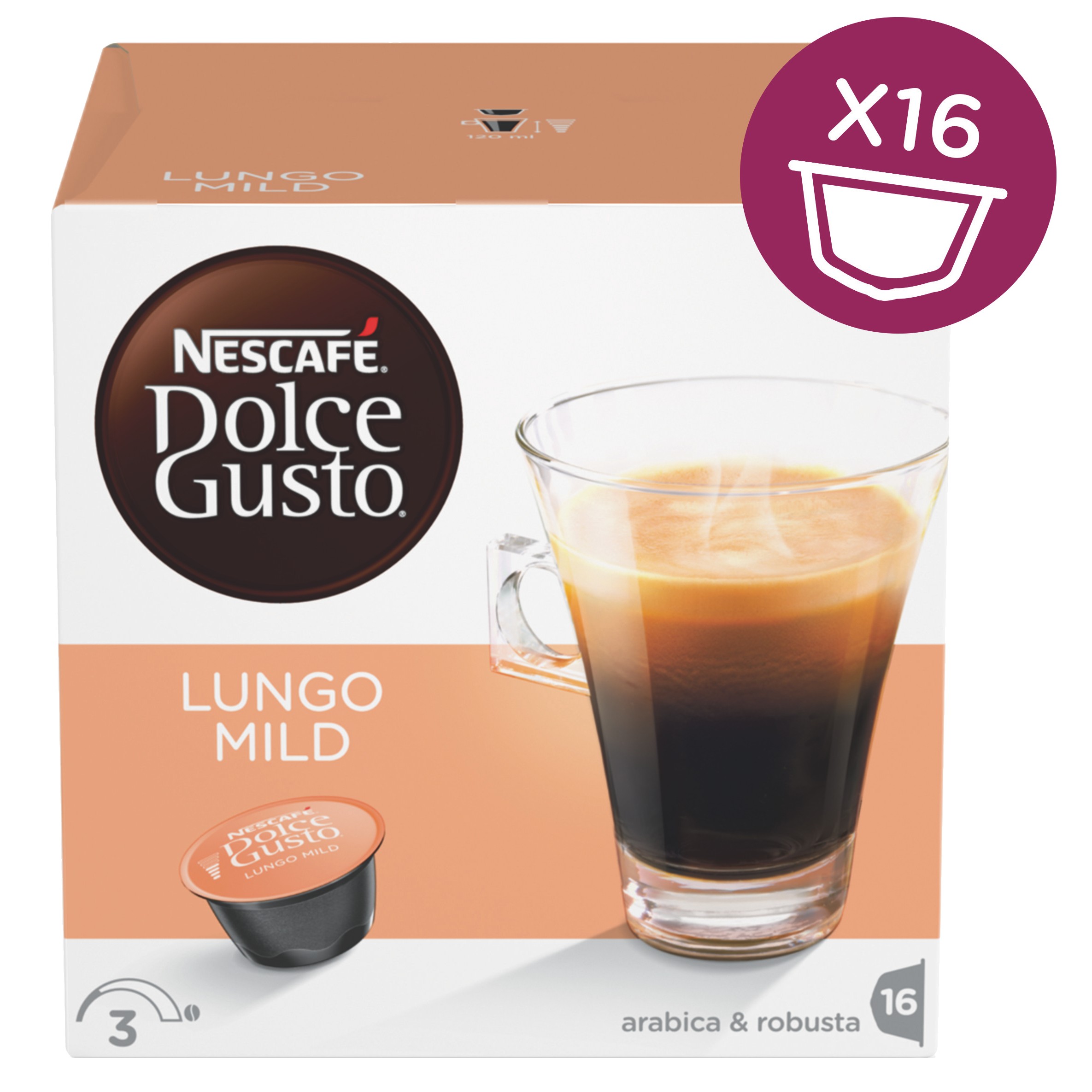 Nescafè Dolce Gusto kapselit - Caffè Lungo Mild