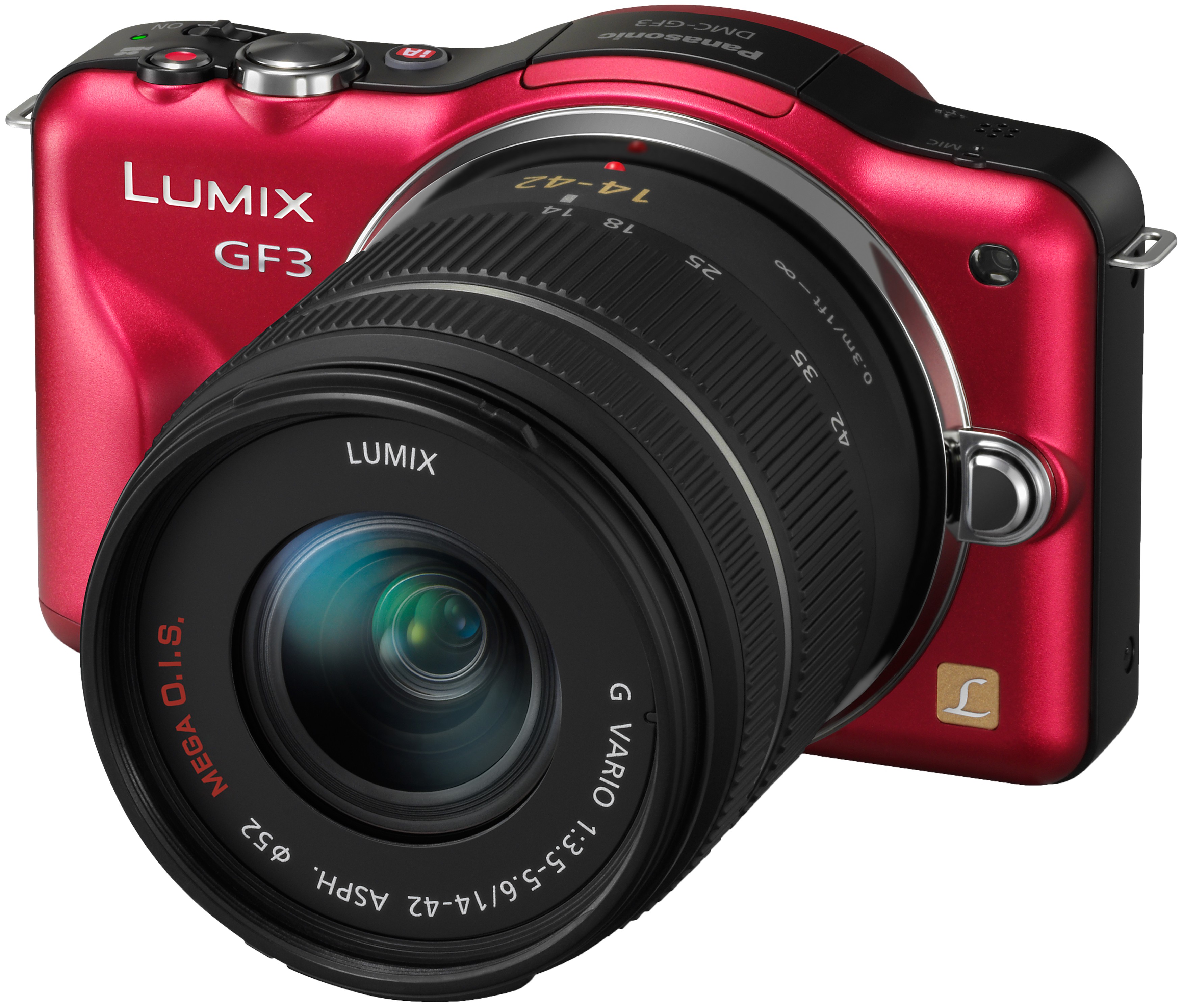 Panasonic DMC-GF3 14-42mm Systemkamera (r&ouml;d)