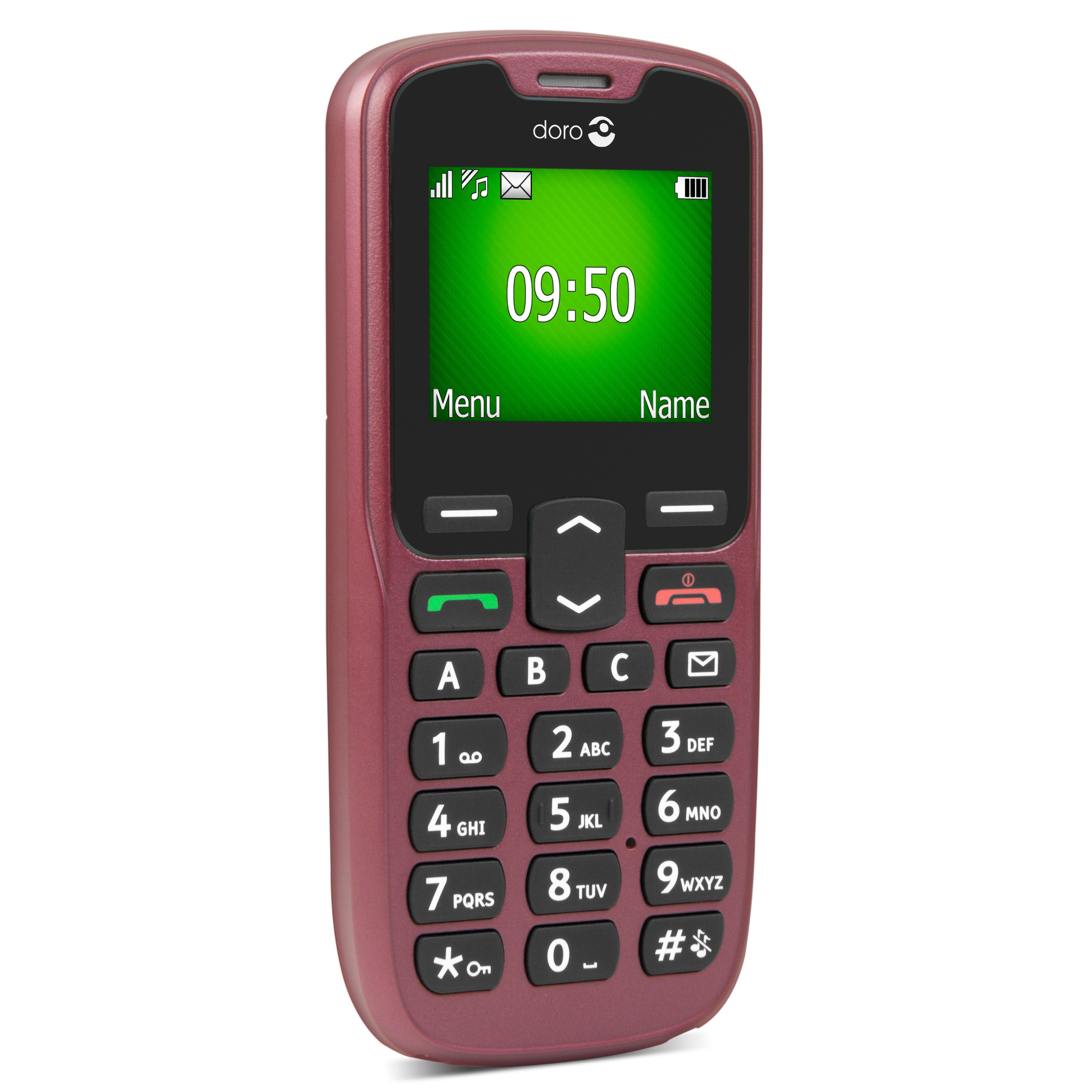 Doro PhoneEasy 507 mobiltelefon (bordeauxrød)