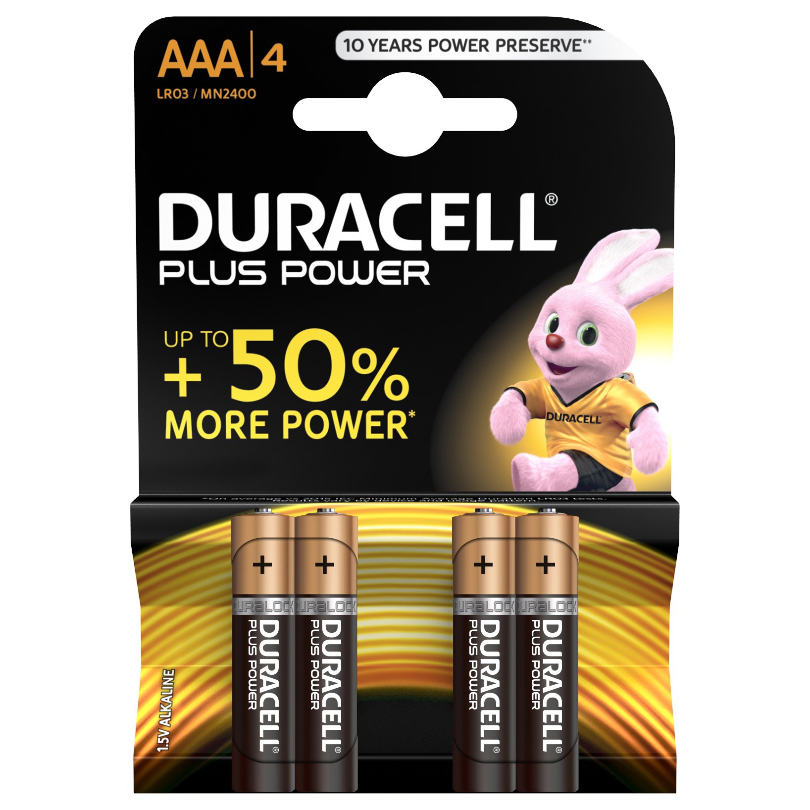 Duracell Batterier AAA Plus Power (4 st)