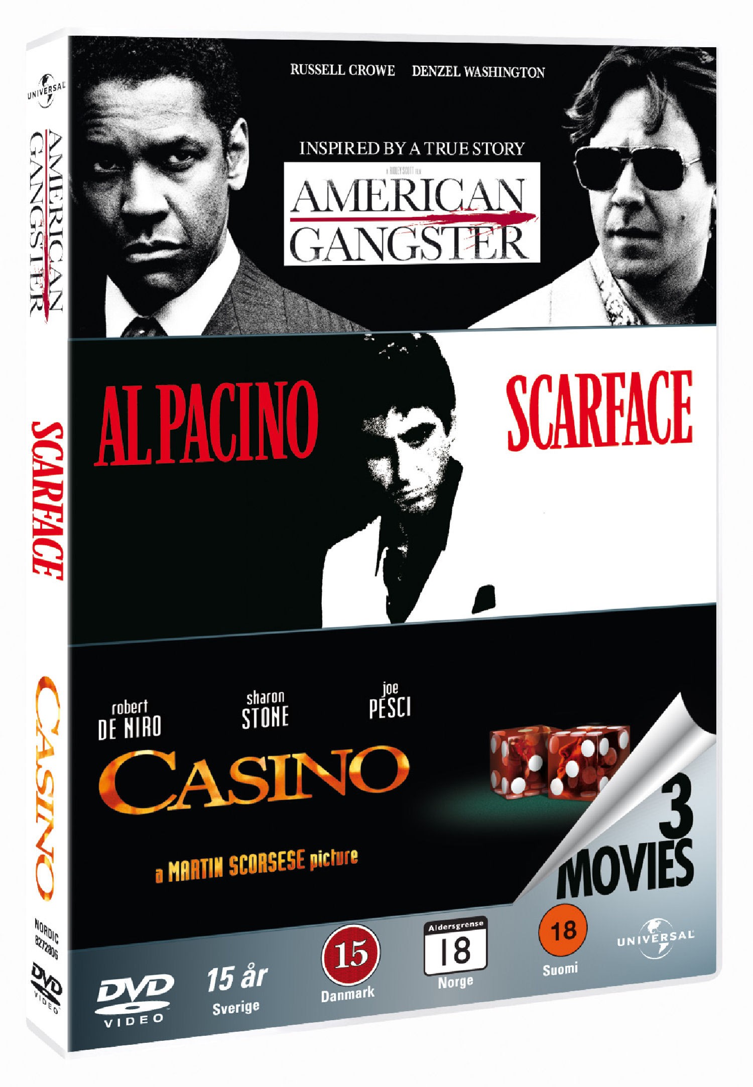 American Gangster + Scarface + Casino (DVD)