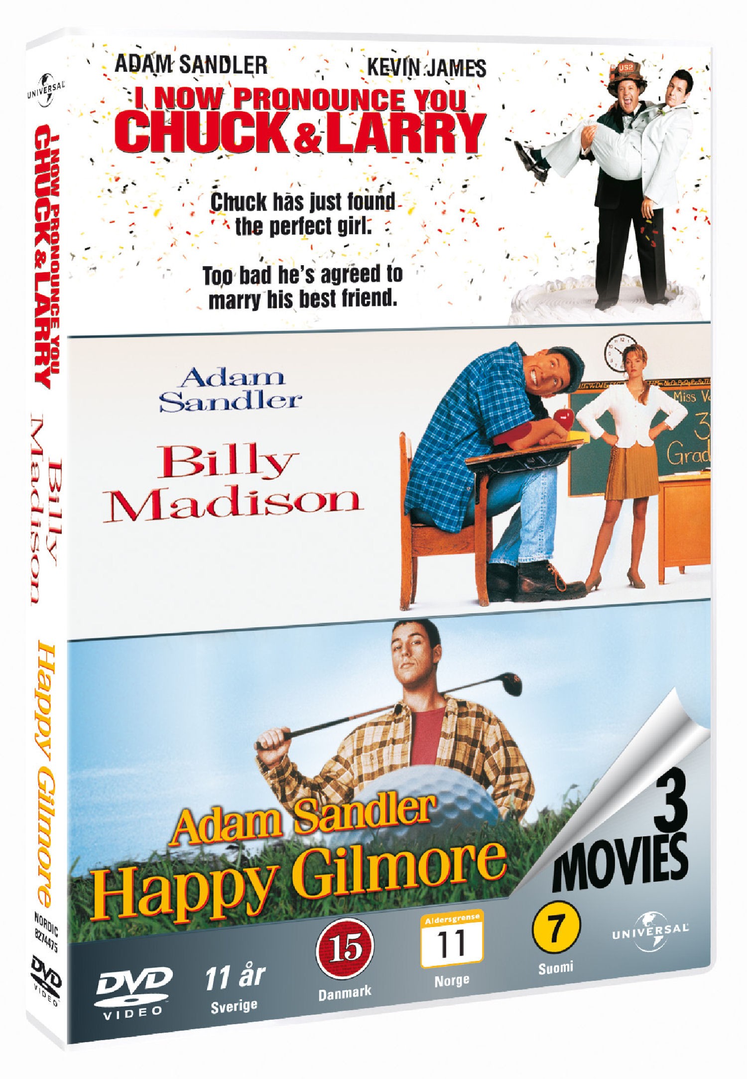 3TR Chuck & Larry/Happy Gilmore/Billy Madison (DVD)