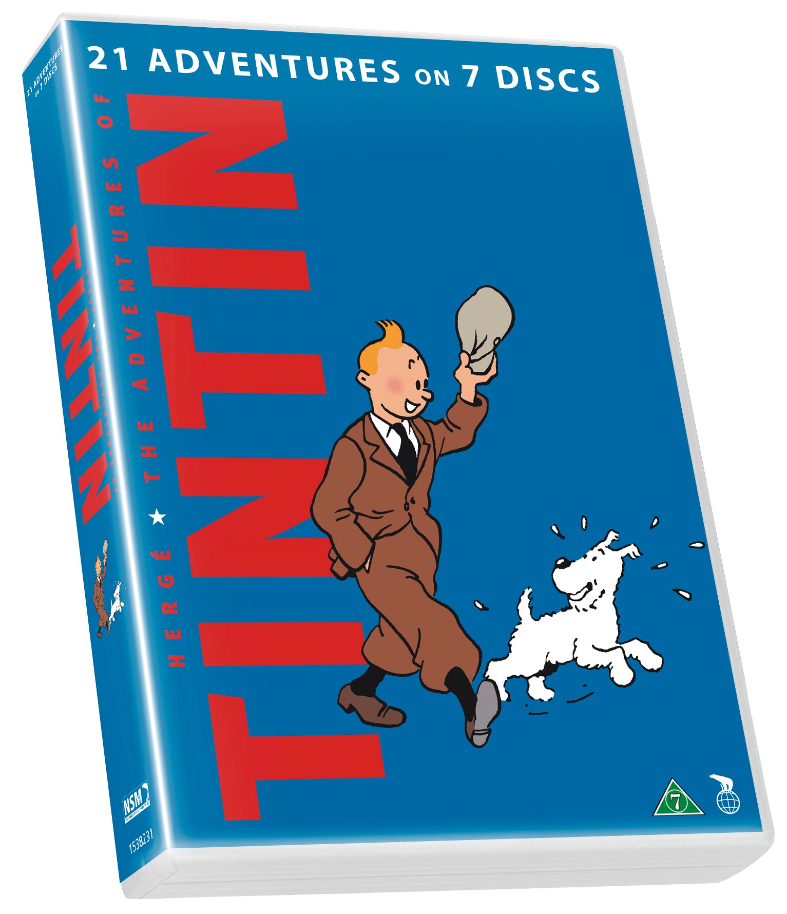 Tintin: 21 Eventyr, samleboks (DVD)