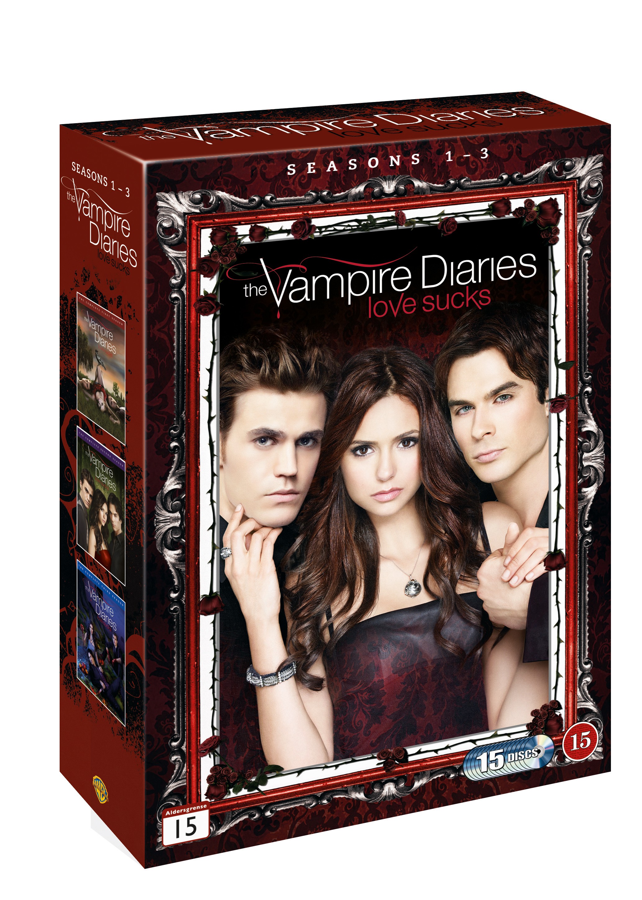 Vampire Diaries: samleboks, sesong 1-3 (DVD)