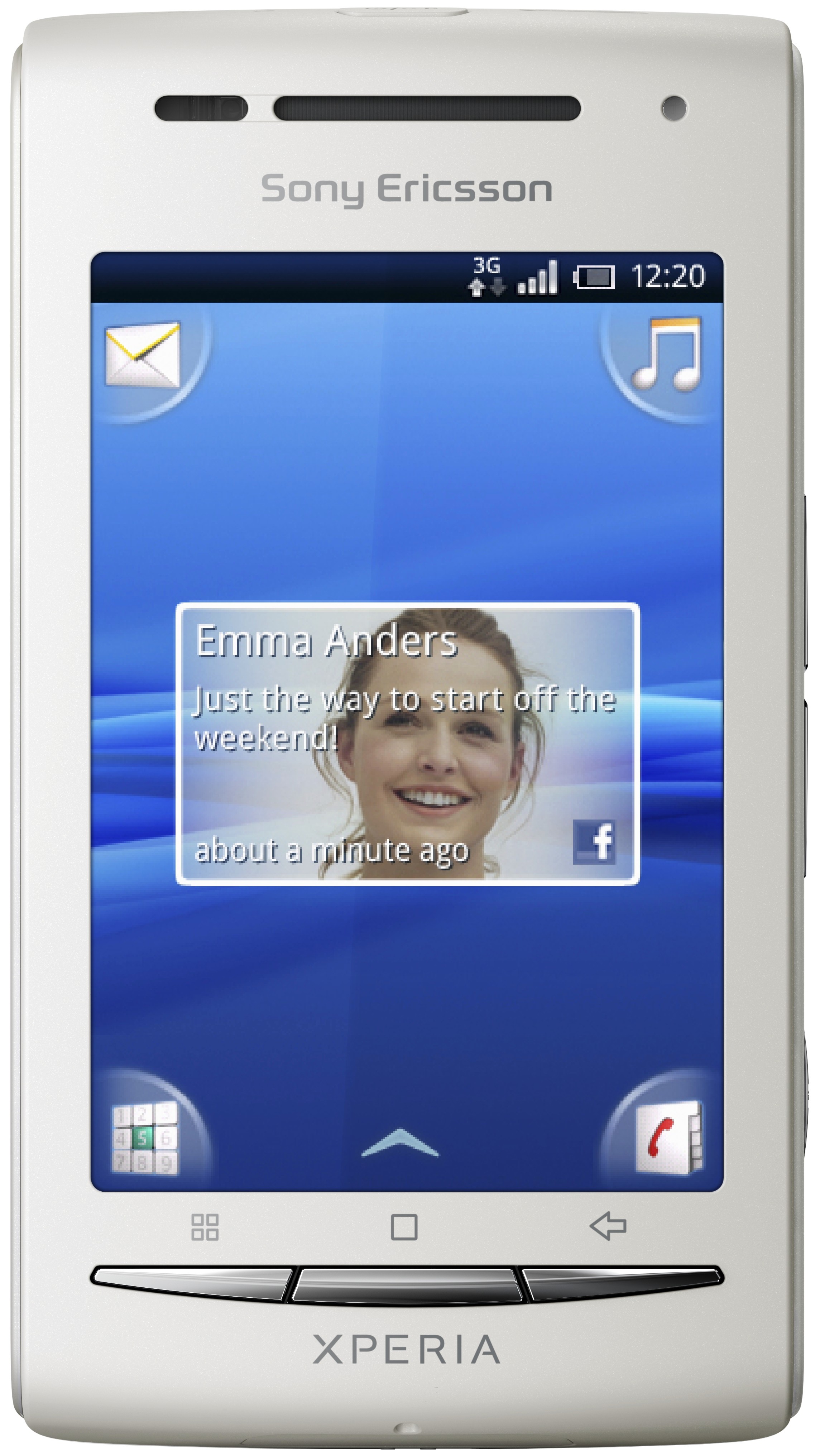 Sony Ericsson Xperia X8 Smartphone (vit) Comviq