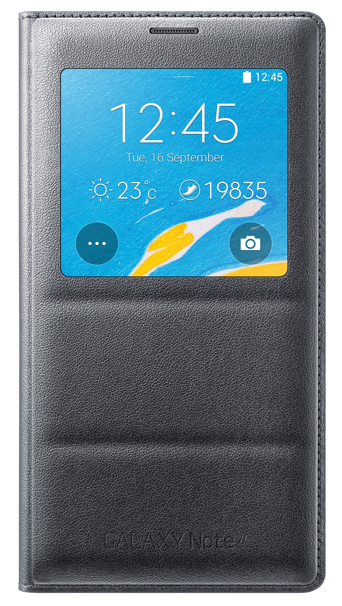 Samsung S View Flip deksel til Galaxy Note 4 (sort)