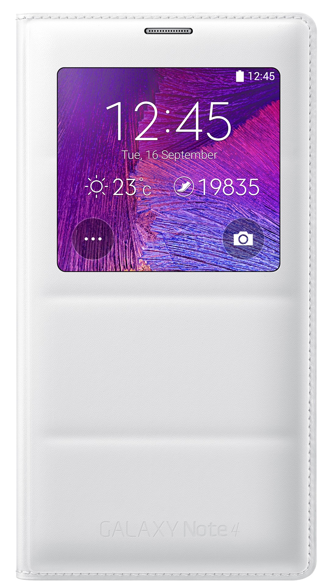 Samsung S View Flip deksel til Galaxy Note 4 (hvit)