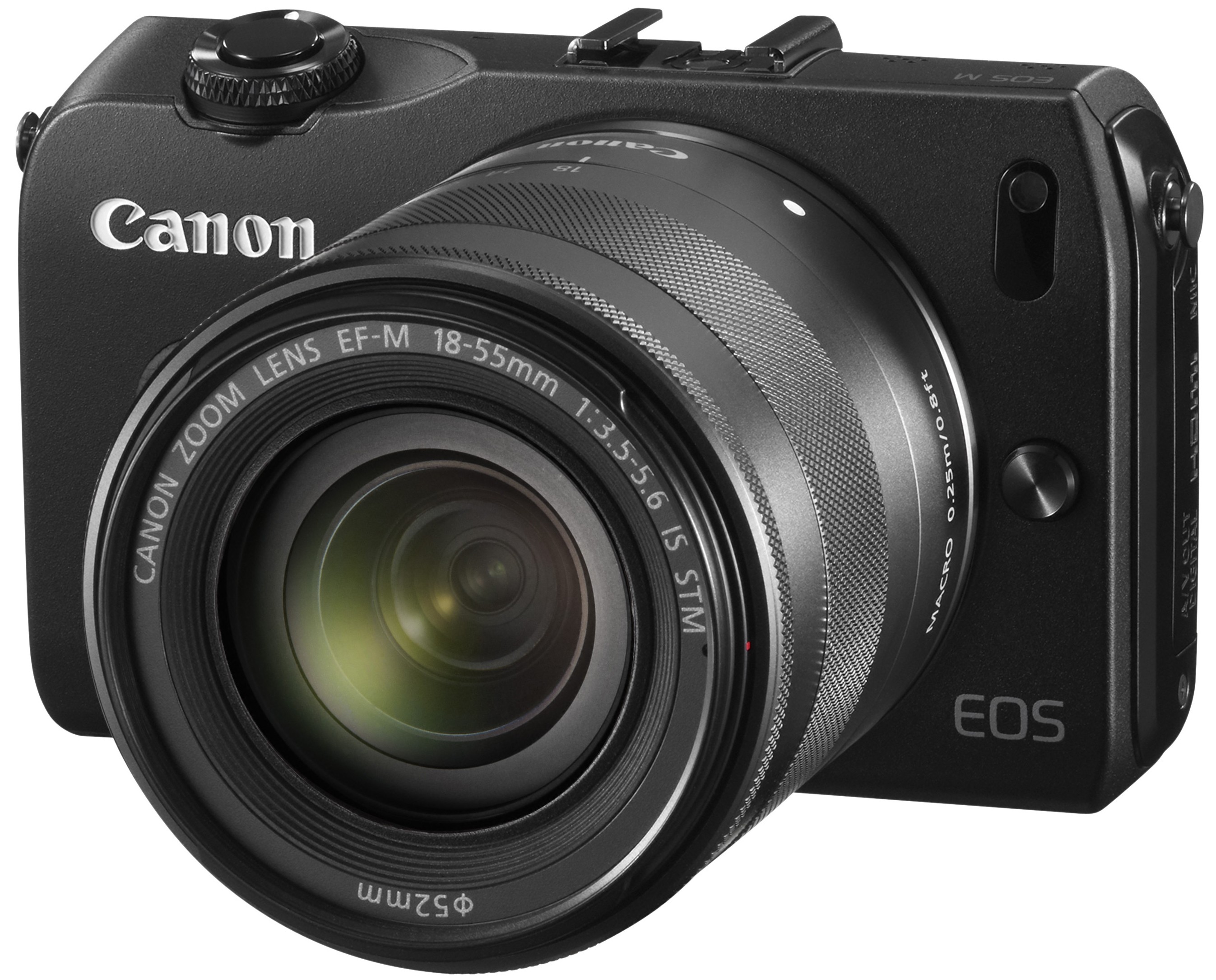 Canon EOS M systemkamera m/18-55mm / 90EX blits (sort)