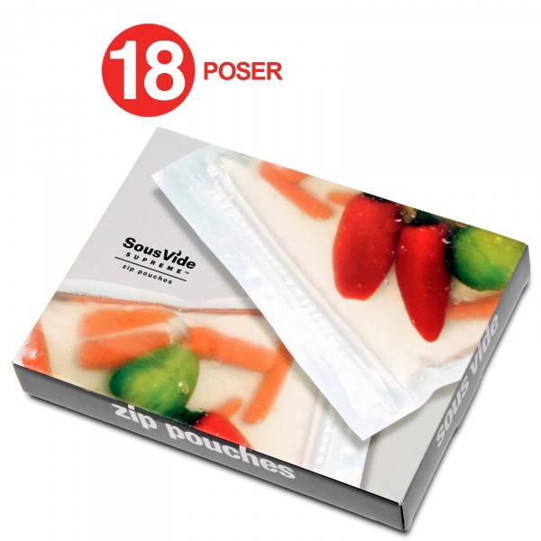 18 stk. lynlås poser a. 3,79 liter
