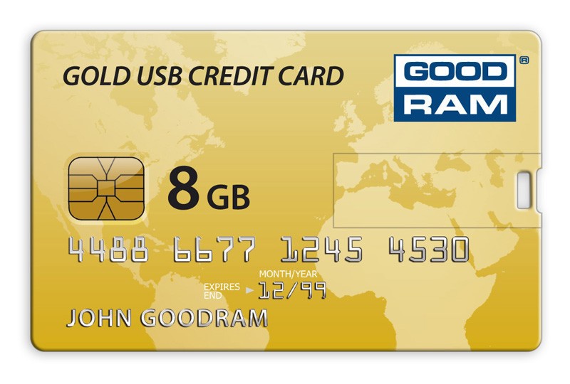 Goodram Credit Card 8GB Gold - USB flash disk