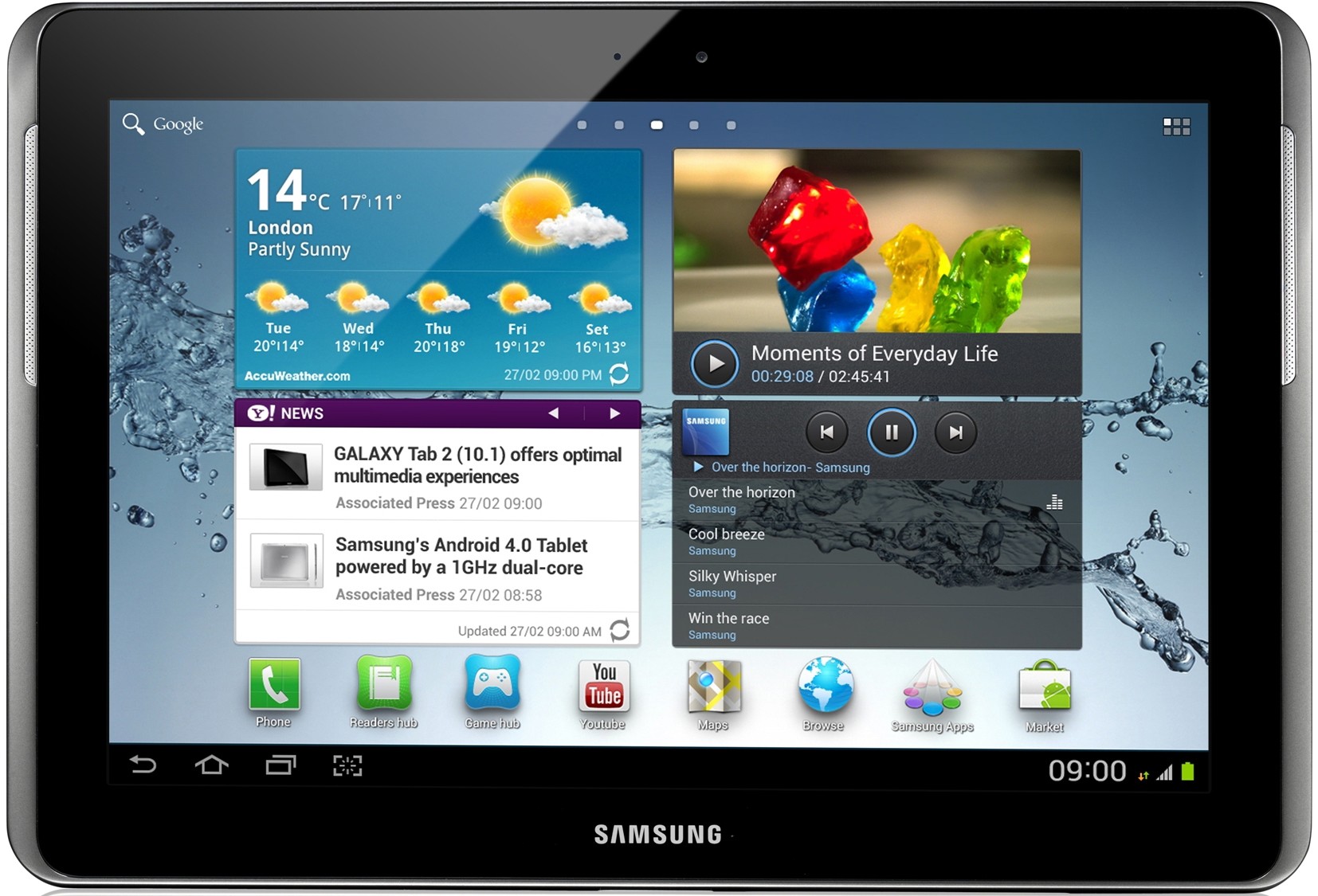 Samsung 10.1" Galaxy Tab 2 16GB WiFi (musta/hopea)
