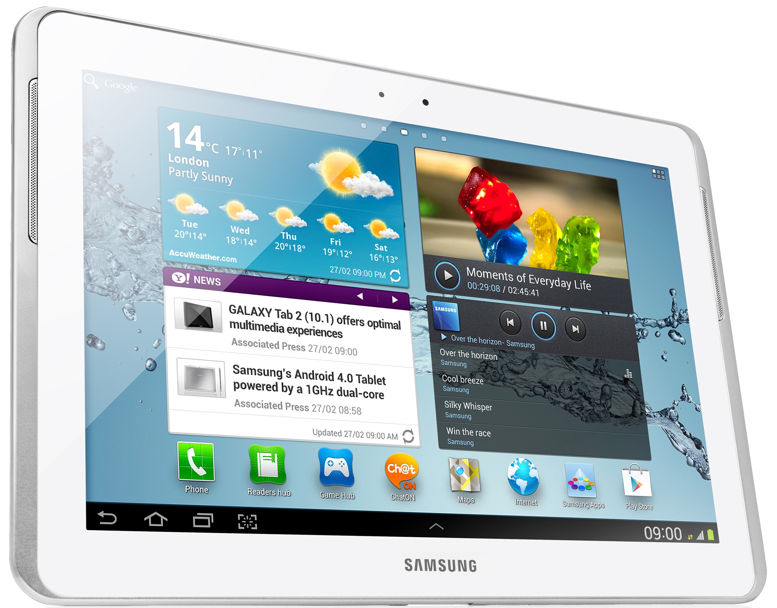 Samsung 10.1" Galaxy Tab 2 16GB WiFi (valkoinen)