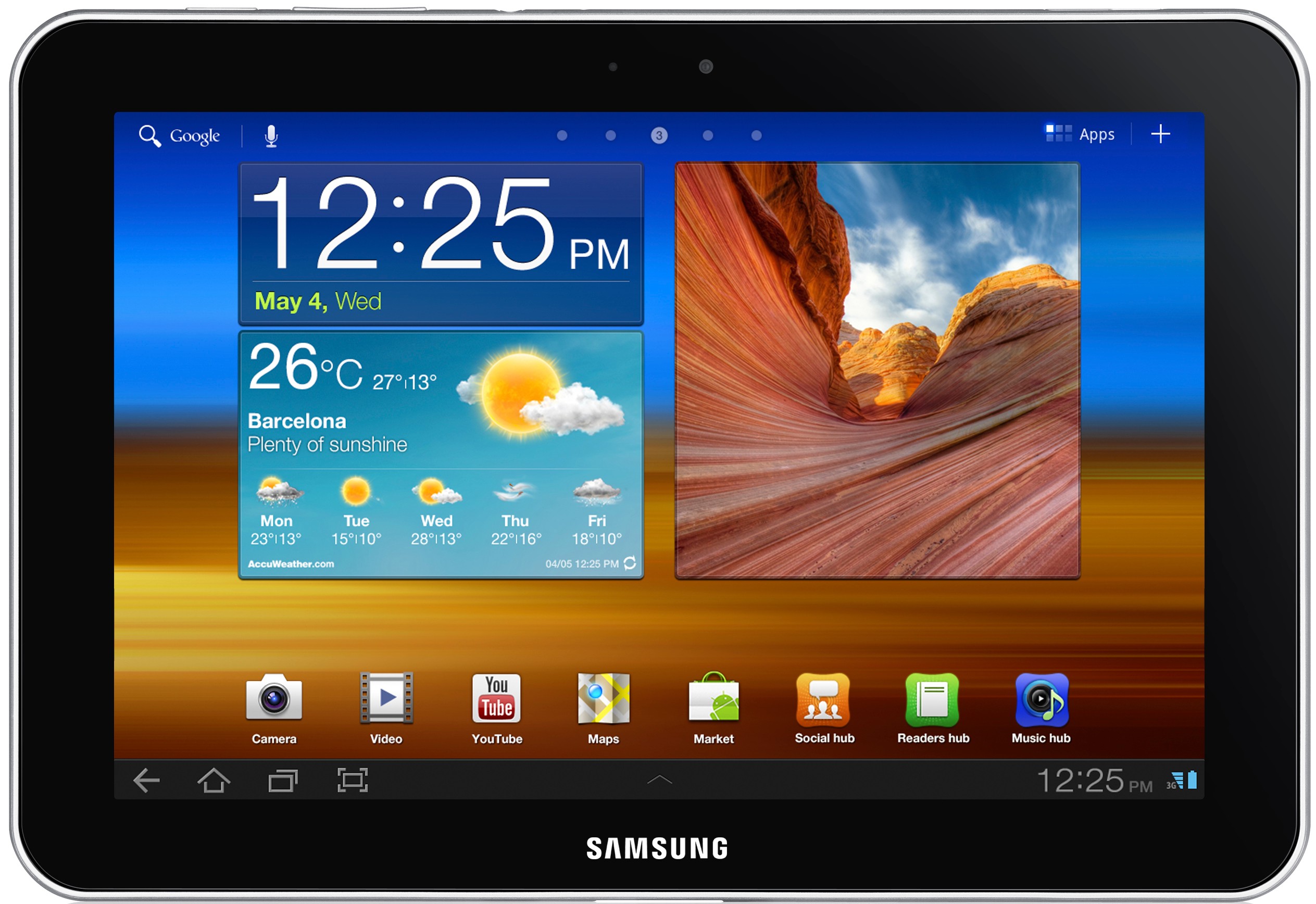 Samsung Galaxy Tab 10.1" WiFi+3G 16GB (svart)