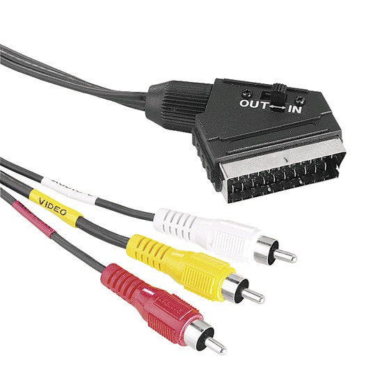 Hama video-liitäntäkaapeli Scart - 3 RCA 1.5 m