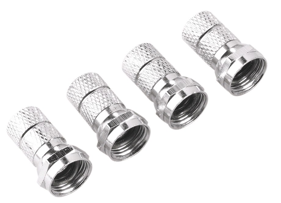 Hama F-kontakter till Satellitkabel 6.5 mm (4st)