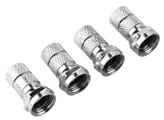 Hama F-kontakter till Satellitkabel 6.8 mm (4st)