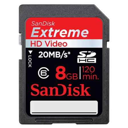 SanDisk Extreme SDHC 8GB class 10 - paměťová karta