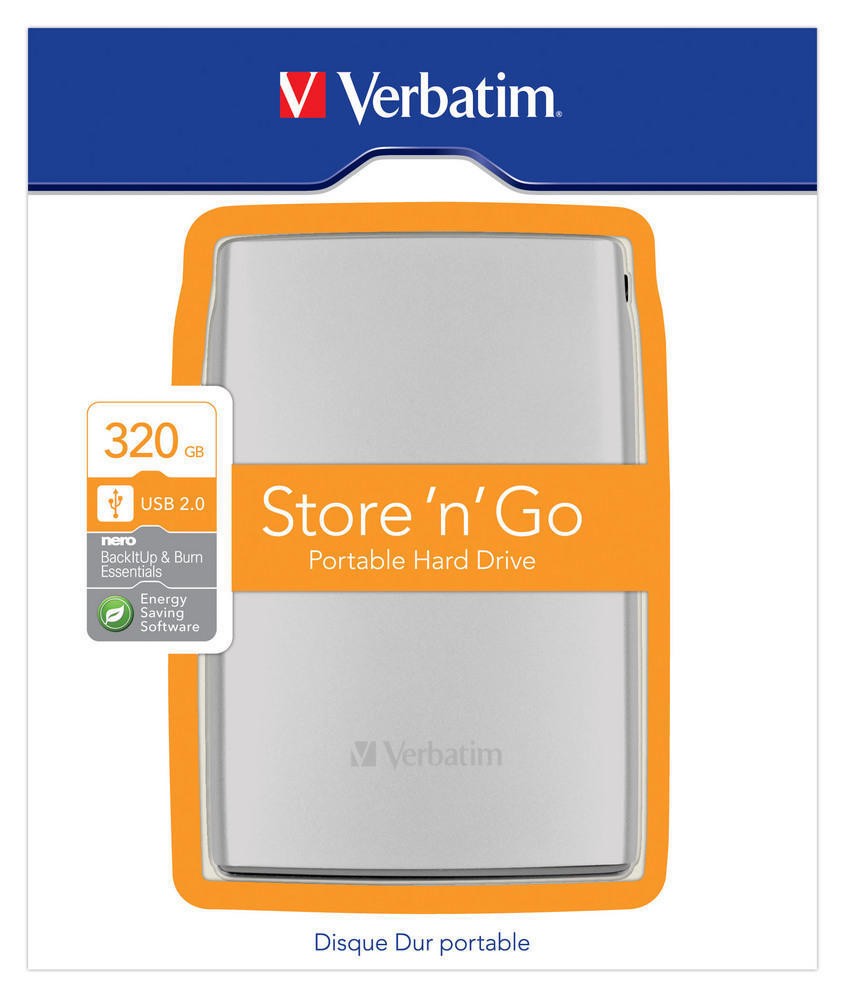 Verbatim Store 'n' Go 320GB USB 2.0 53001 strieborný – pevný disk