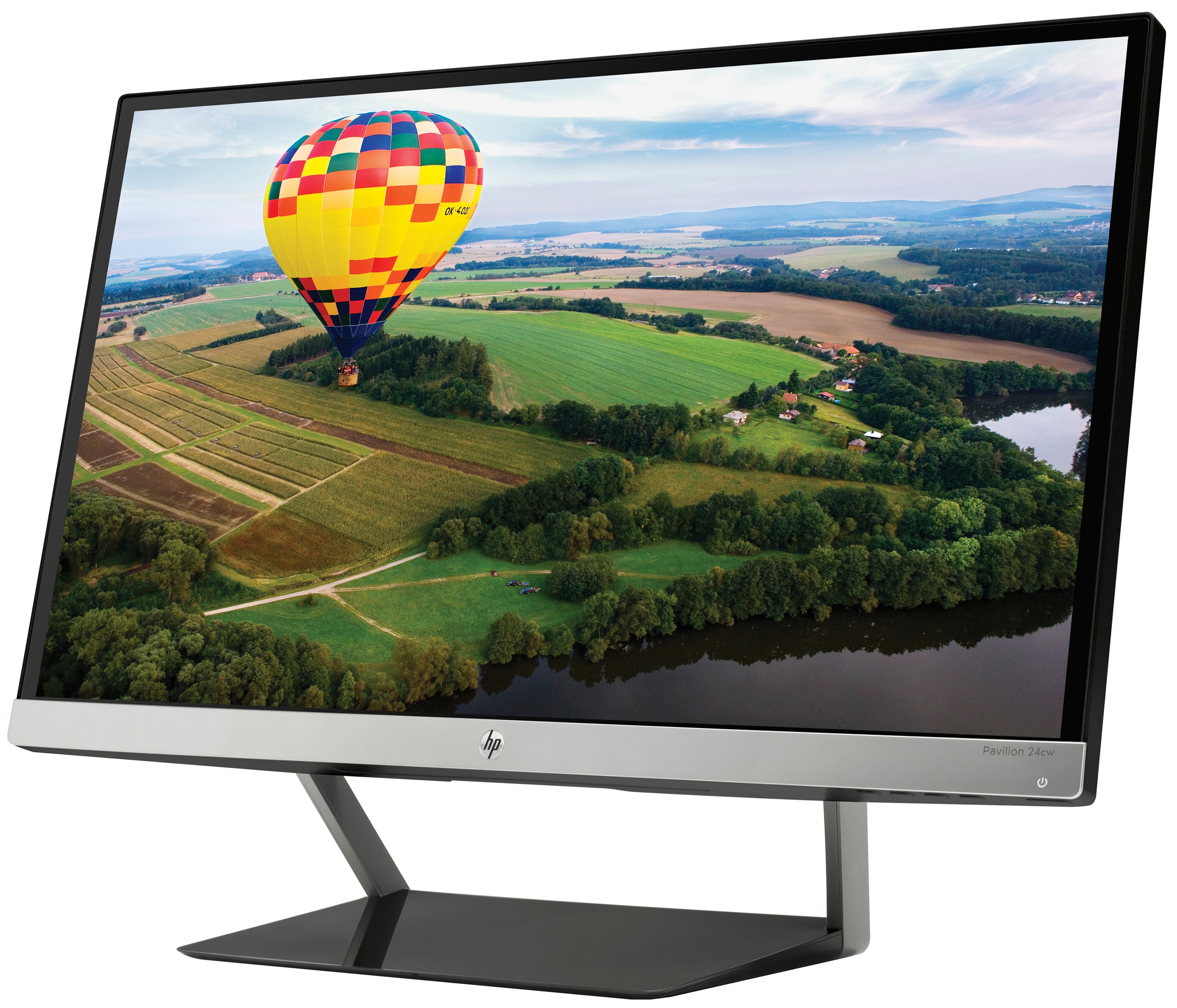 HP Pavilion 24cw 23.8" LED näyttö (musta/hopea)