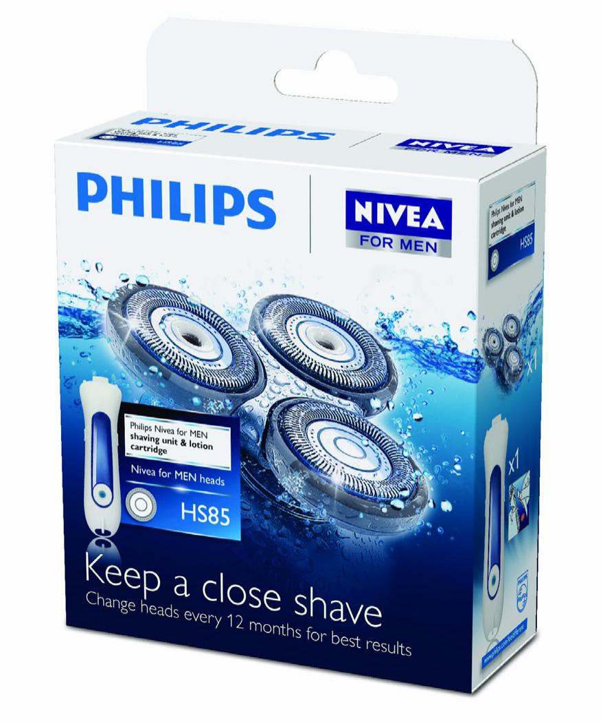 Philips partakoneen ajopää & Nivea-emulsiovoide
