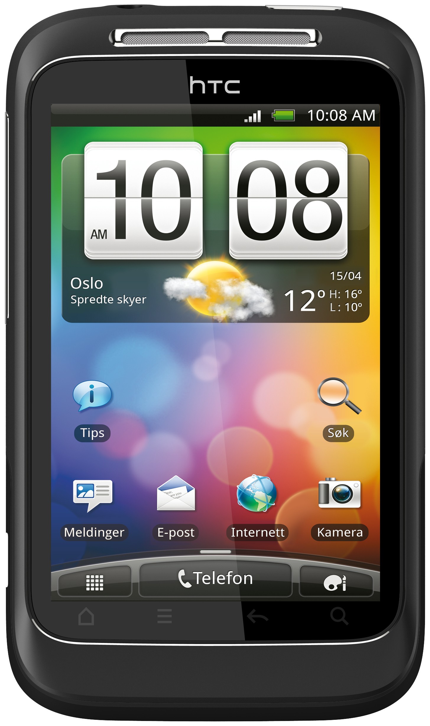HTC Wildfire S smarttelefon (sort)