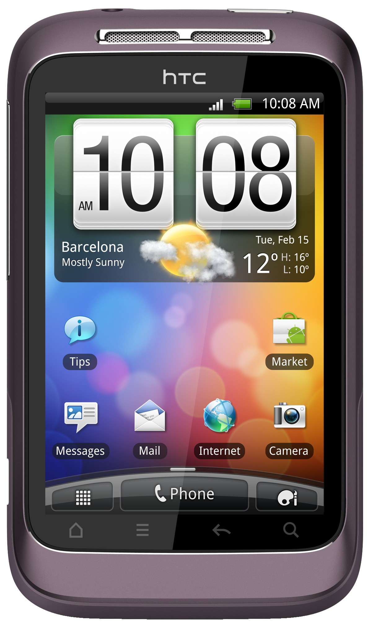 HTC Wildfire S Smartphone (lila)