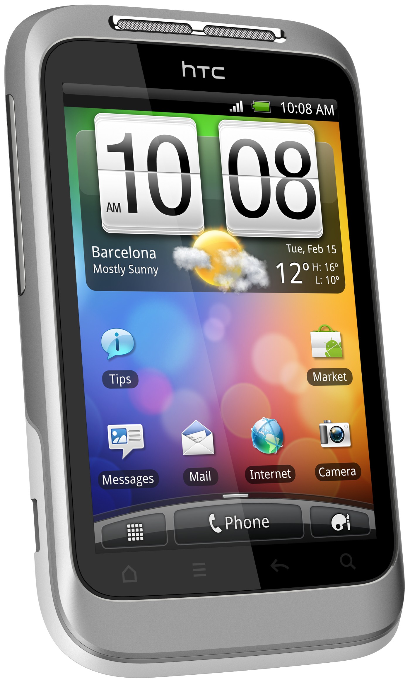 HTC Wildfire S Smartphone (vit)